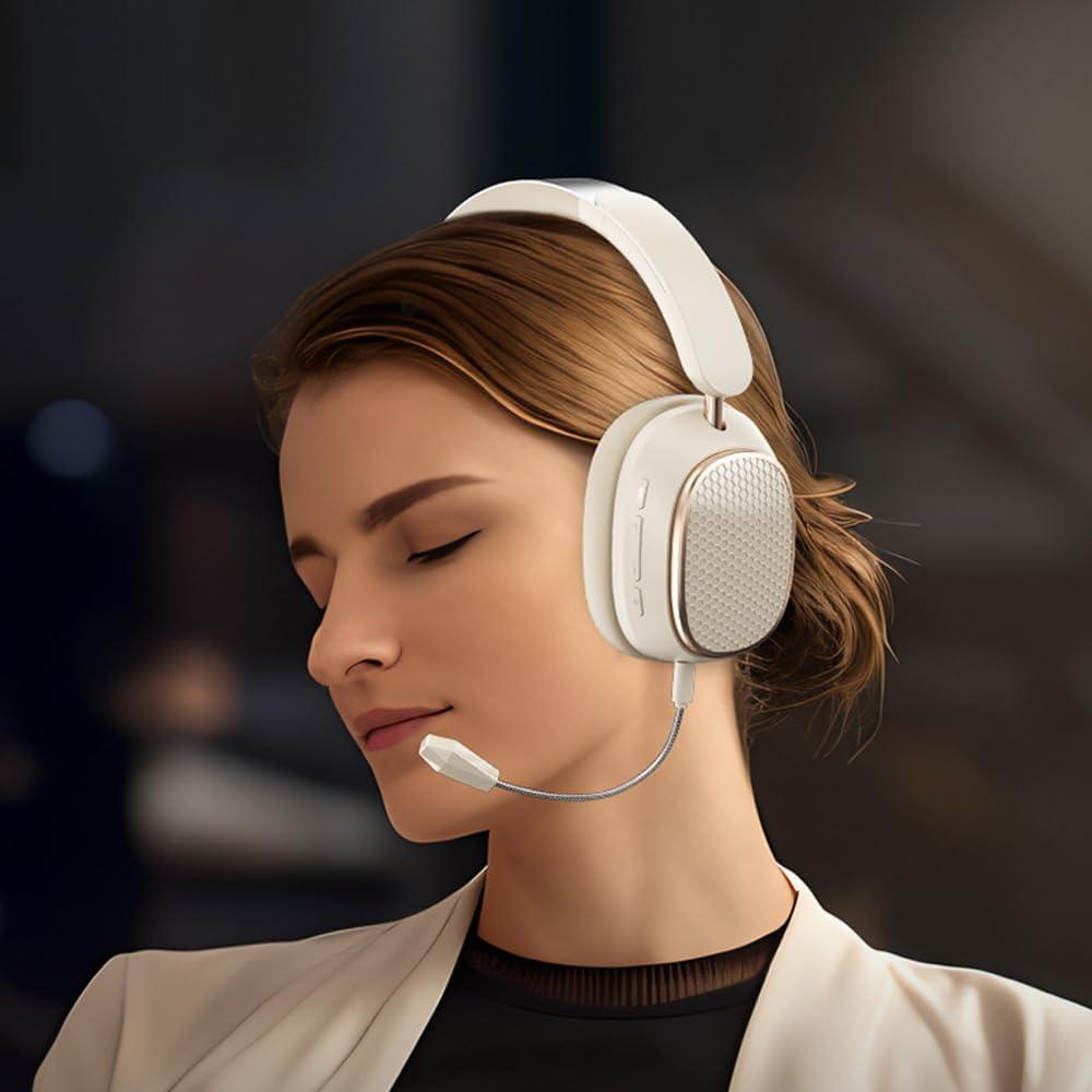 Auriculares Bluetooth IHAO ANC Over Ear HiFi Estéreo Blanco