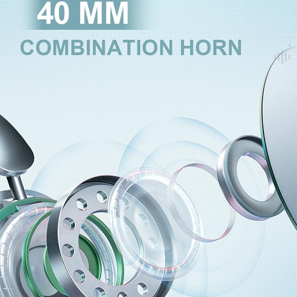 Auriculares Bluetooth IHAO ANC Over Ear HiFi Estéreo Blanco