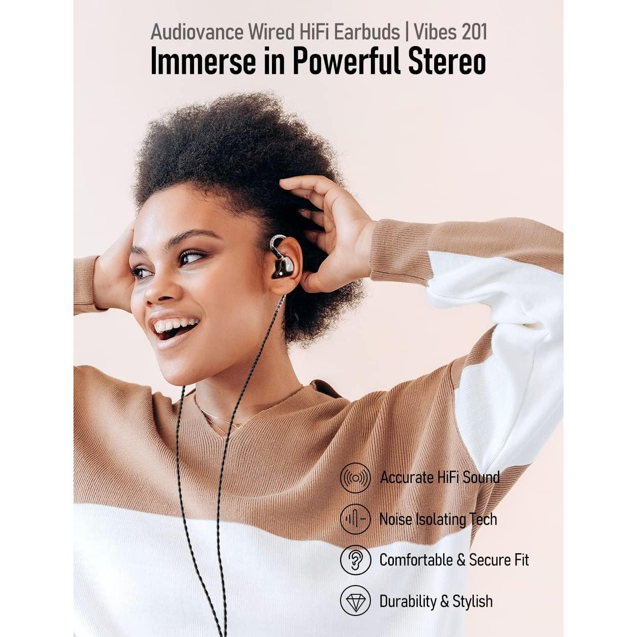 Auriculares In-Ear Vibes 201M con Micrófono y Cancelación de Ruido