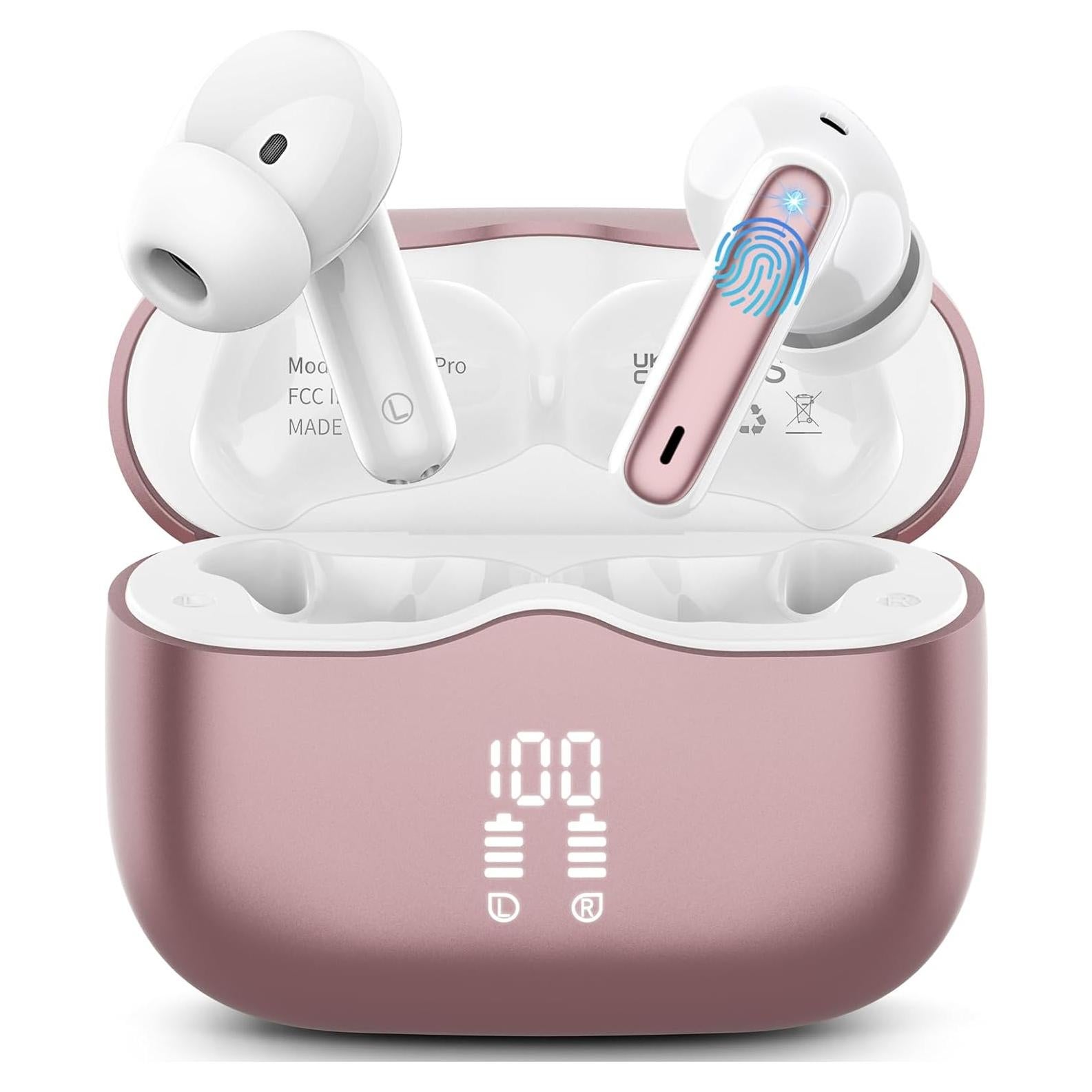 Auriculares Inalámbricos A97 Bluetooth 5.4 IP7 40H Rosa