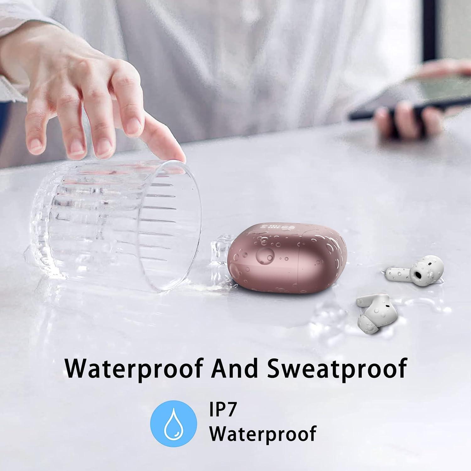 Auriculares Inalámbricos A97 Bluetooth 5.4 IP7 40H Rosa