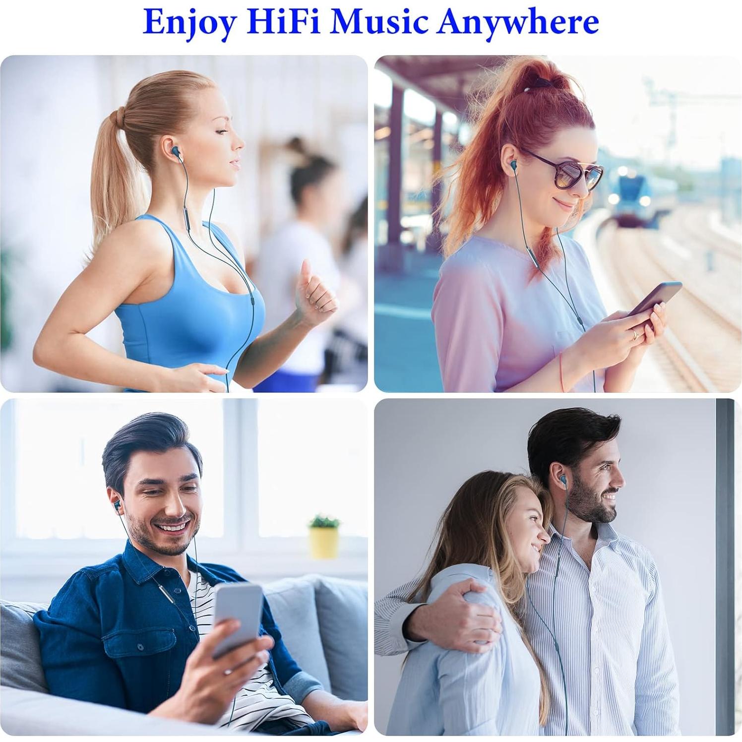 Auriculares USB C APETOO HiFi Estéreo con Micrófono Azul Lago