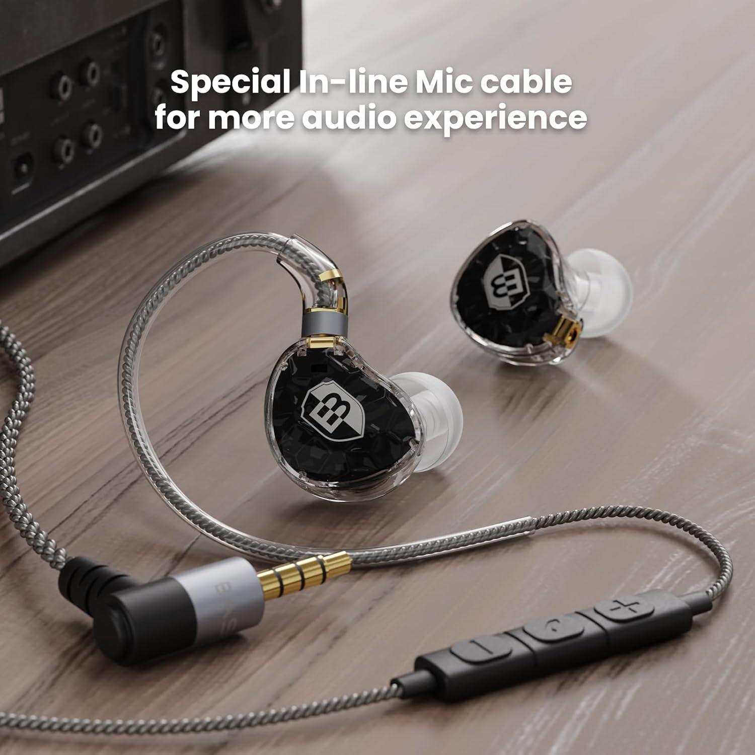 Auriculares In-Ear BASN ASONE Planar 14.2mm con Cable Desmontable