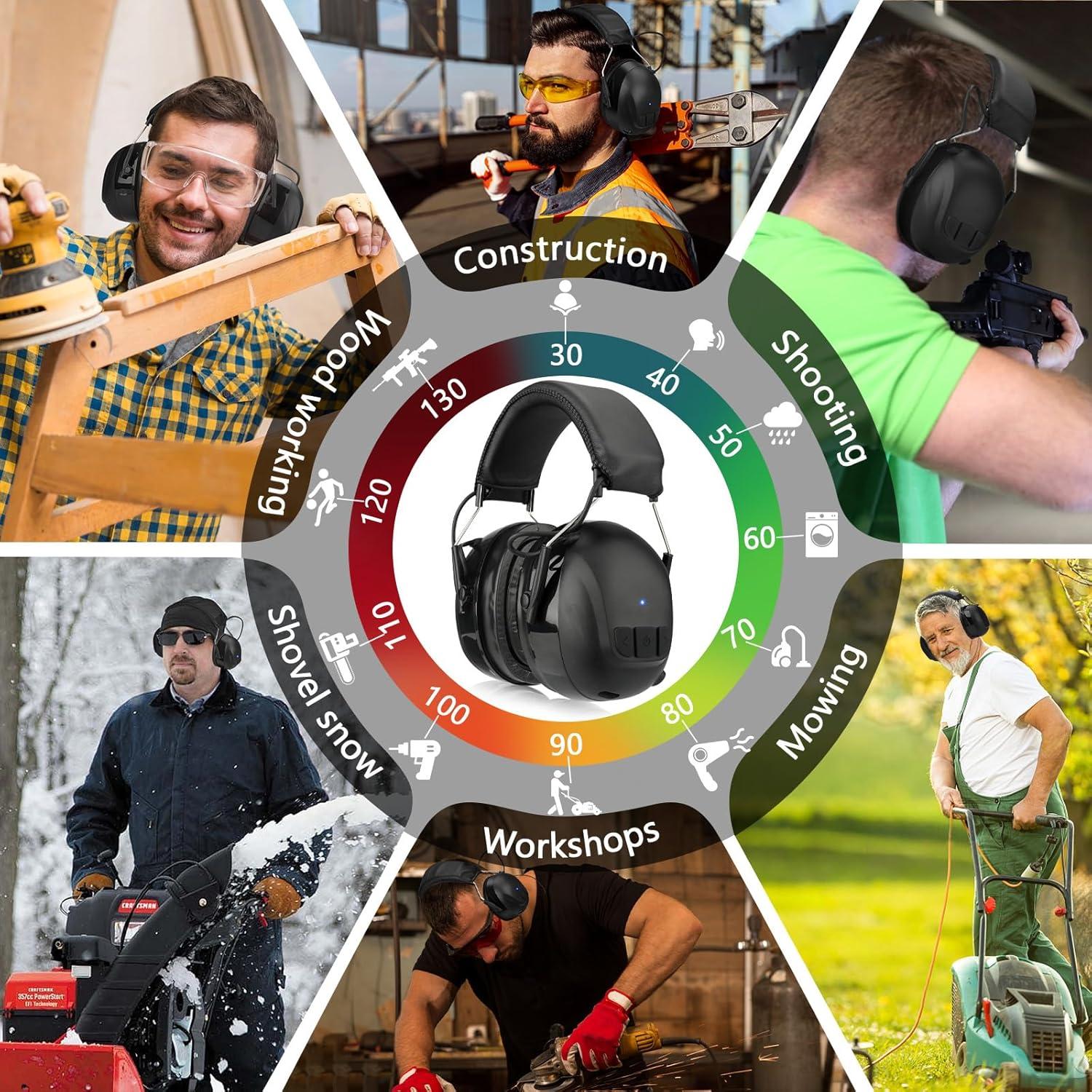 Auriculares de Protección Auditiva Bluetooth 5.4 EP015 30dB