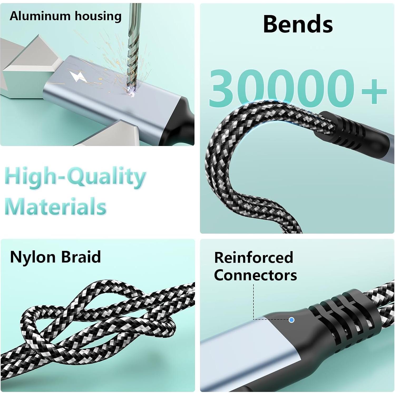 Adaptador Divisor de Carga y Auriculares Lightning USB C 3.5mm