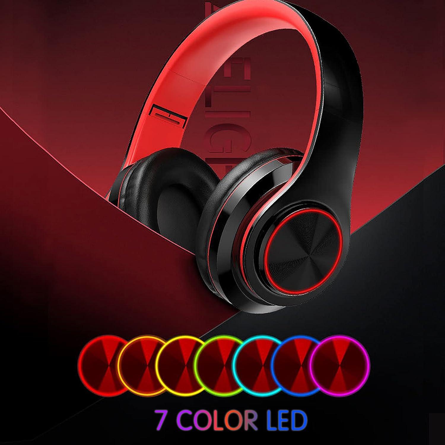 Auriculares Inalámbricos Bluetooth E-Greetshopping B39 Over Ear con LED