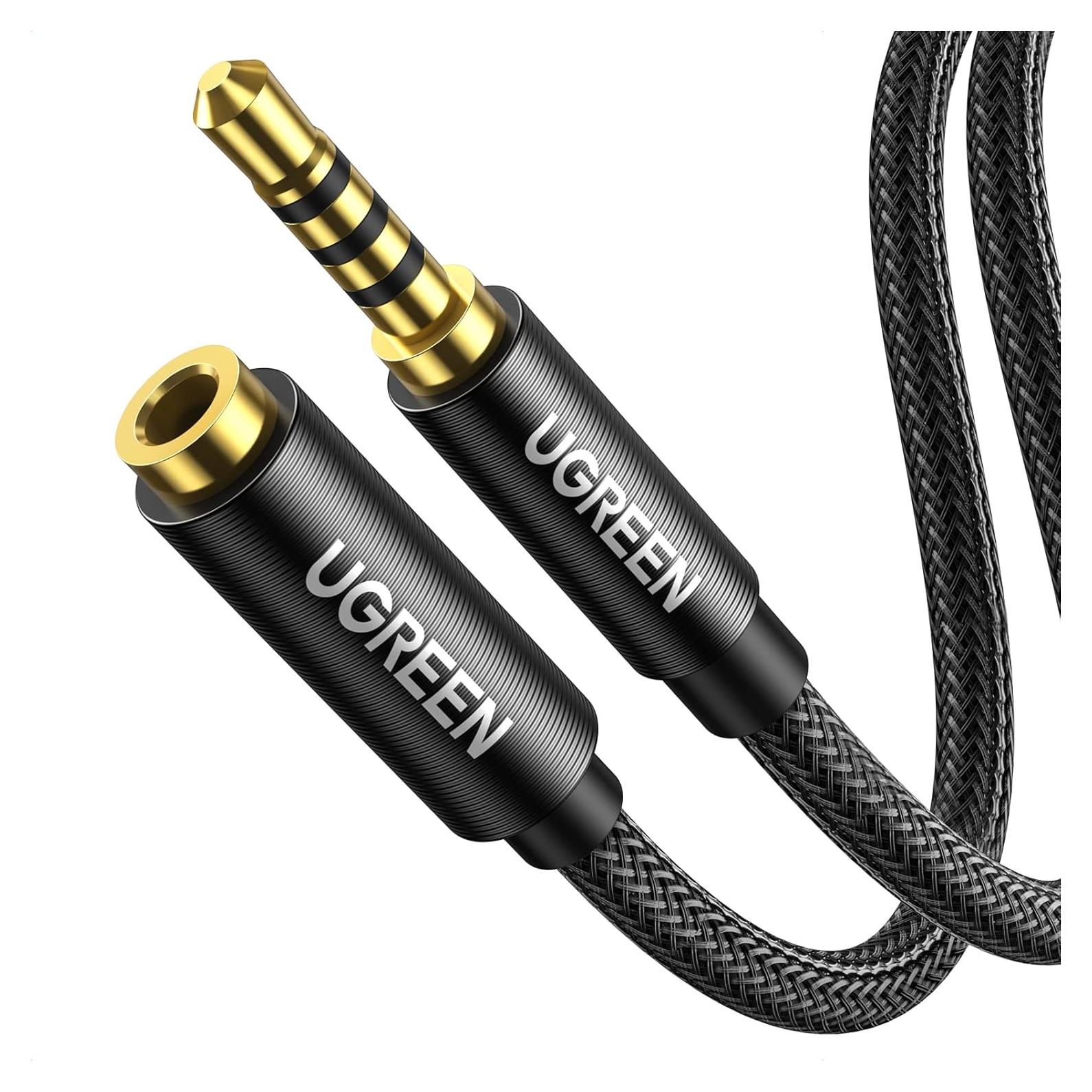 Cable de extensión UGREEN 3.5mm TRRS con micrófono 4.88m