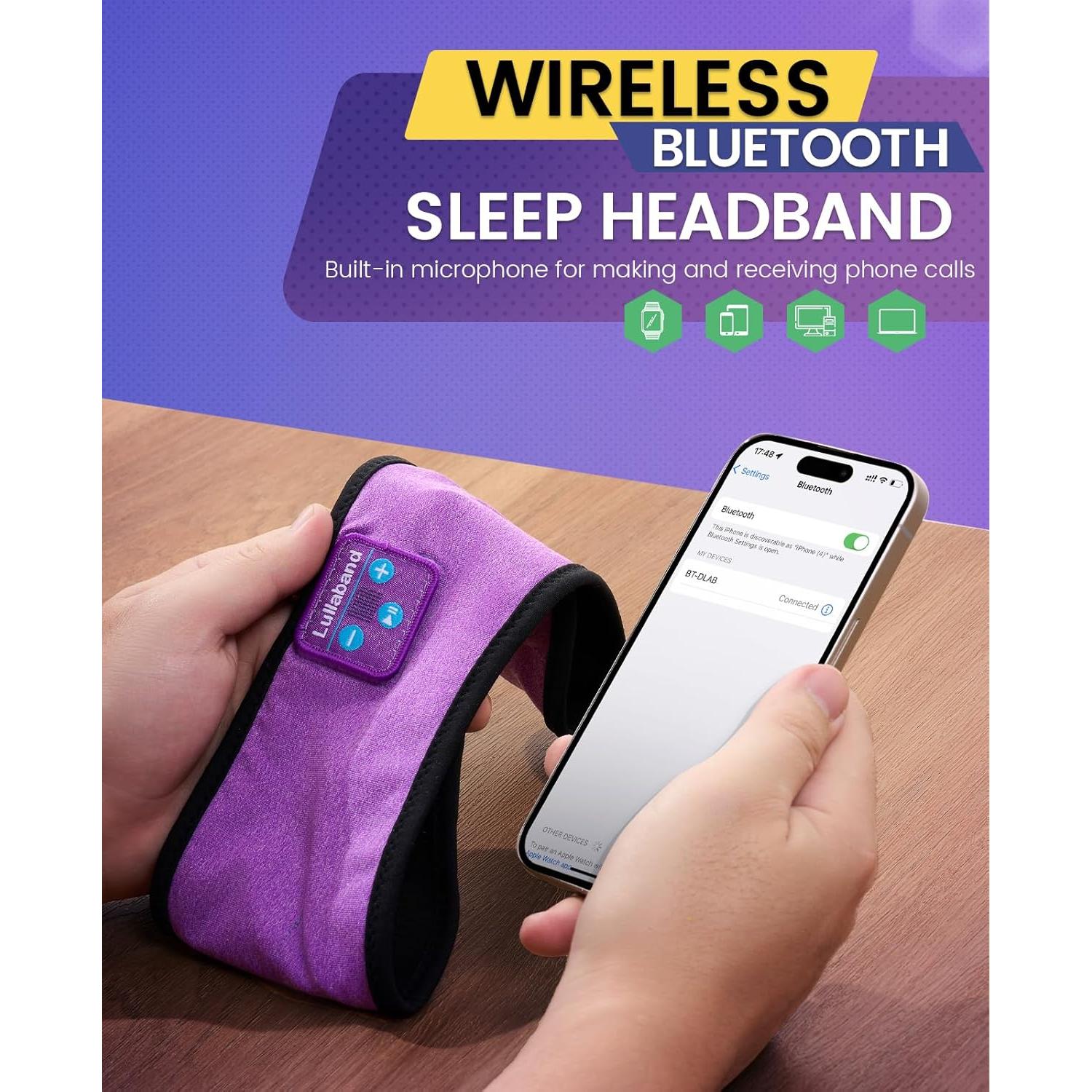 Auriculares para dormir Bluetooth Lullaband con altavoces Hi-Fi