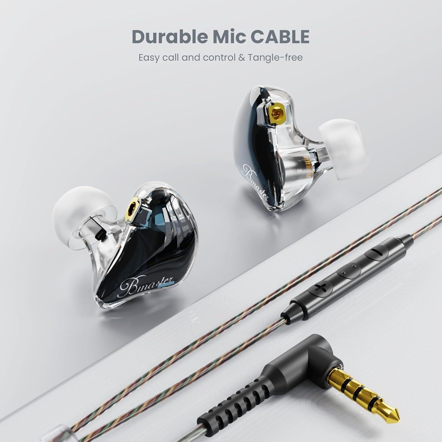 Auriculares BASN 24IEM Intrauditivos HiFi con Aislamiento Negro