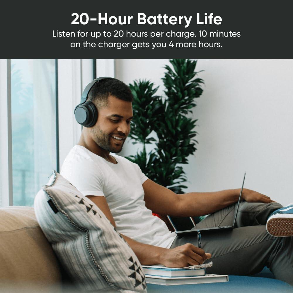 Wyze Headphones Noise Cancelling, Wireless Over Ear Bluetooth Headphones with Mic, Alexa Built-in, HiFi Sound, Transparency Mode for Travel Home Office, Custom EQ via Wyze App