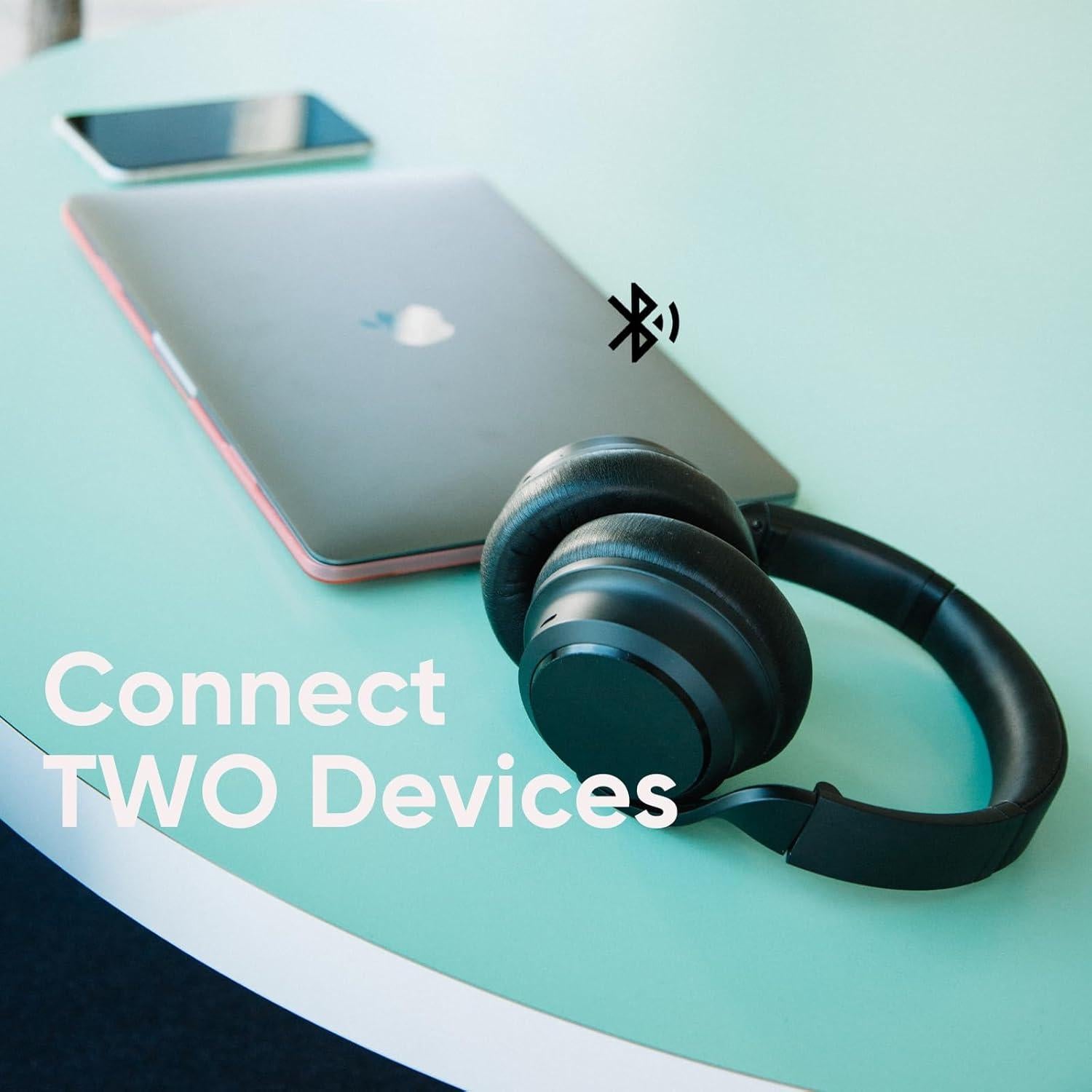 Wyze Headphones Noise Cancelling, Wireless Over Ear Bluetooth Headphones with Mic, Alexa Built-in, HiFi Sound, Transparency Mode for Travel Home Office, Custom EQ via Wyze App