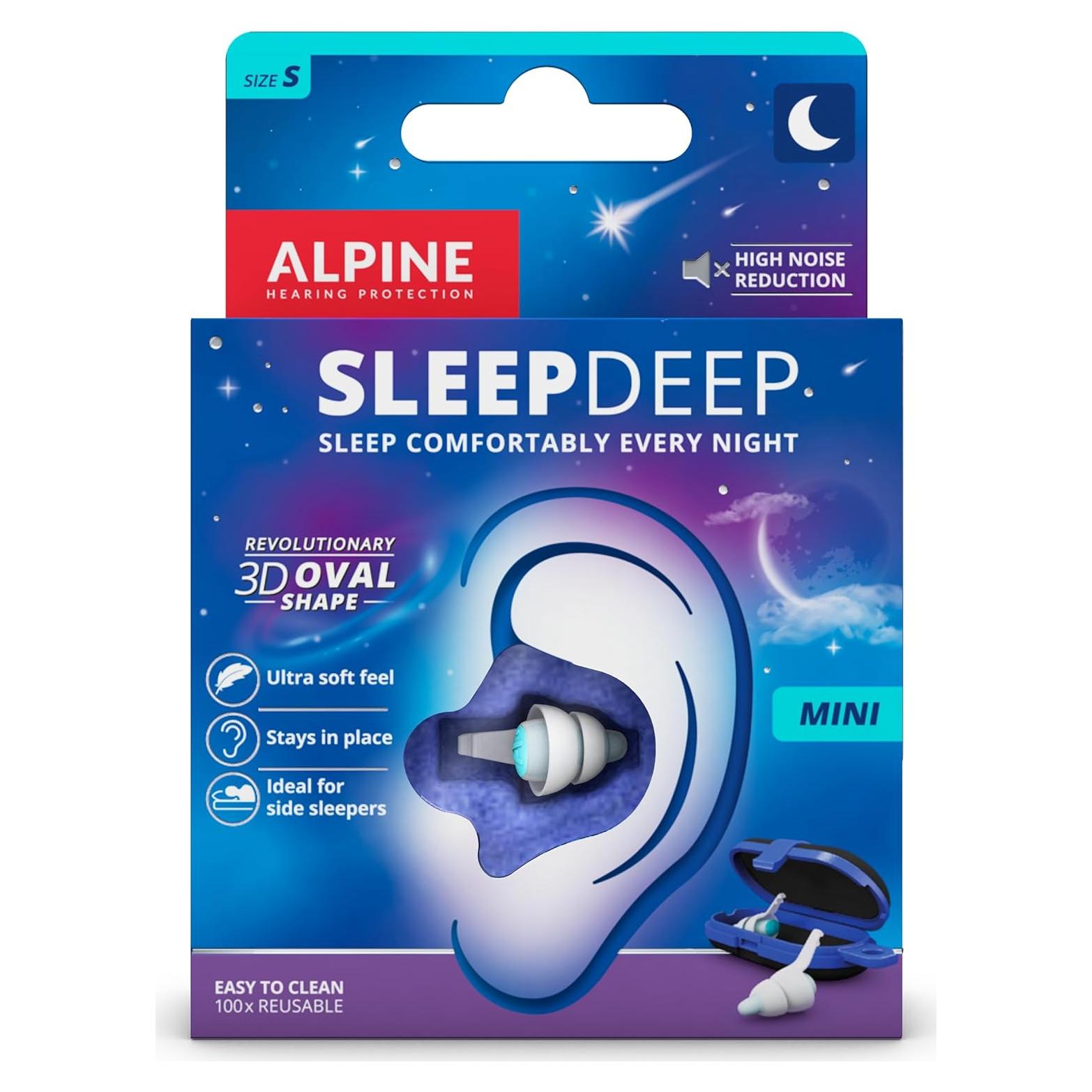 Tapones para oídos Alpine SleepDeep Mini - Gel 27dB - Reutilizables