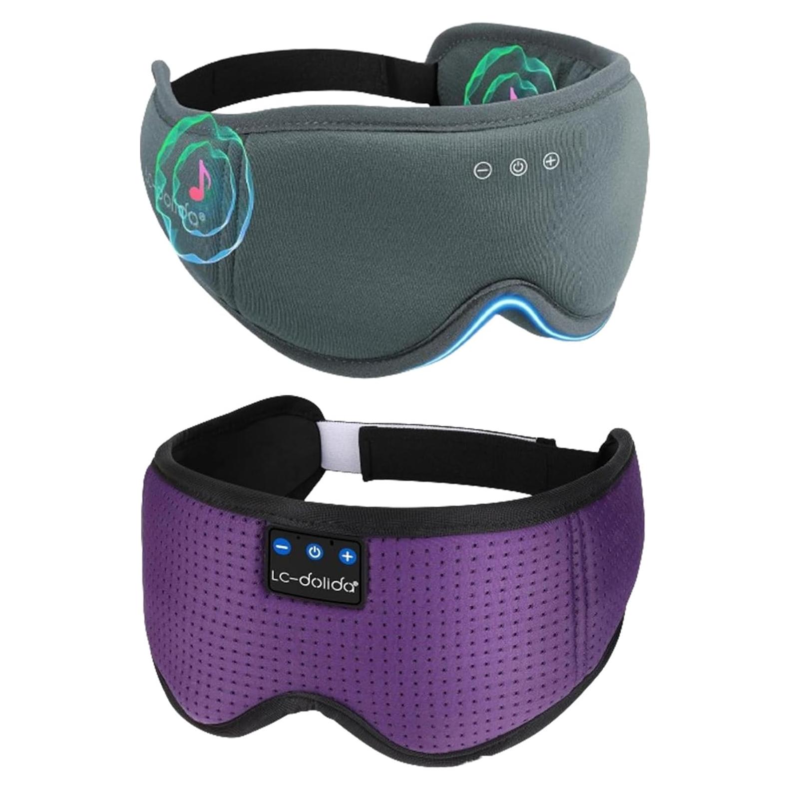 Máscara de Sueño Bluetooth 3D Algodón Bambú LC-dolida 2025