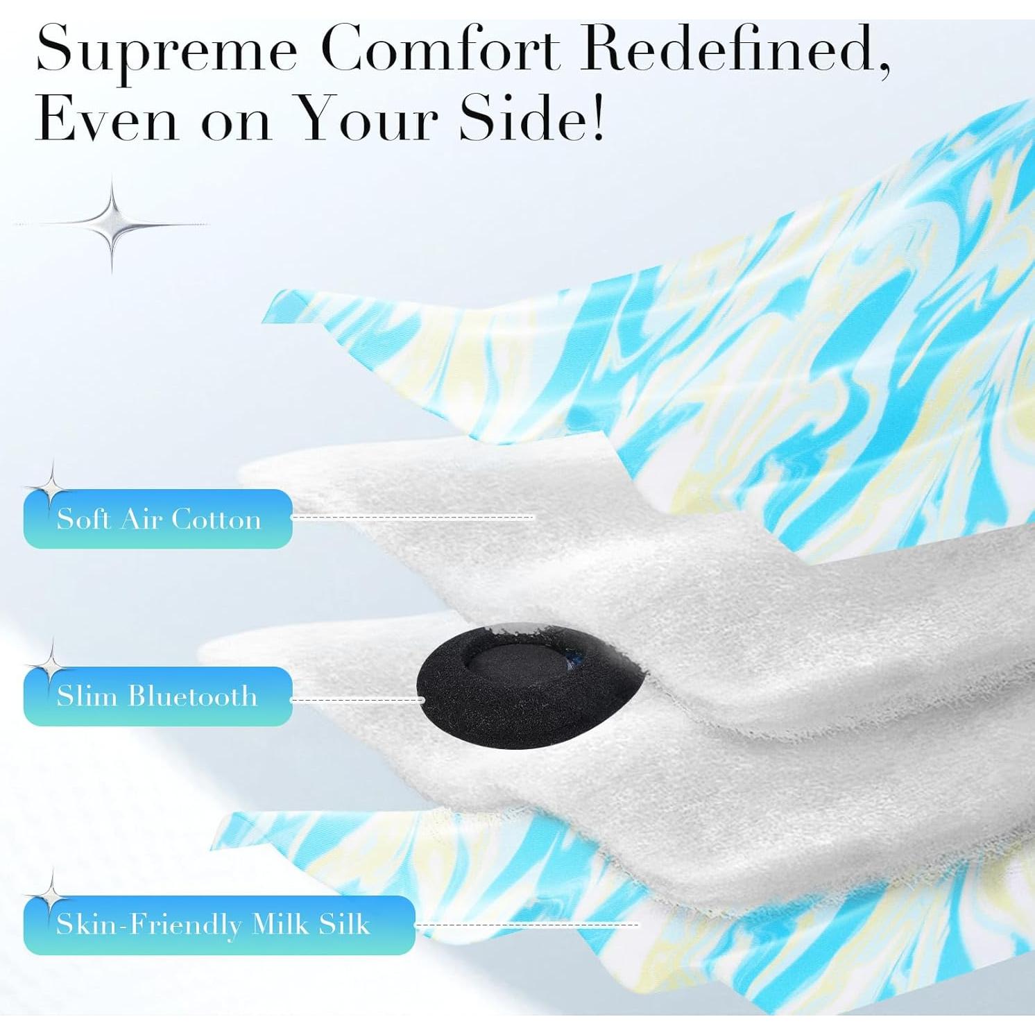 Máscara de Sueño de Seda LC-dolida con Auriculares Bluetooth 5.4