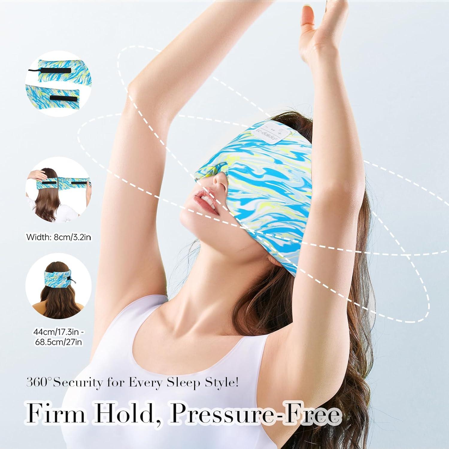 Máscara de Sueño de Seda LC-dolida con Auriculares Bluetooth 5.4