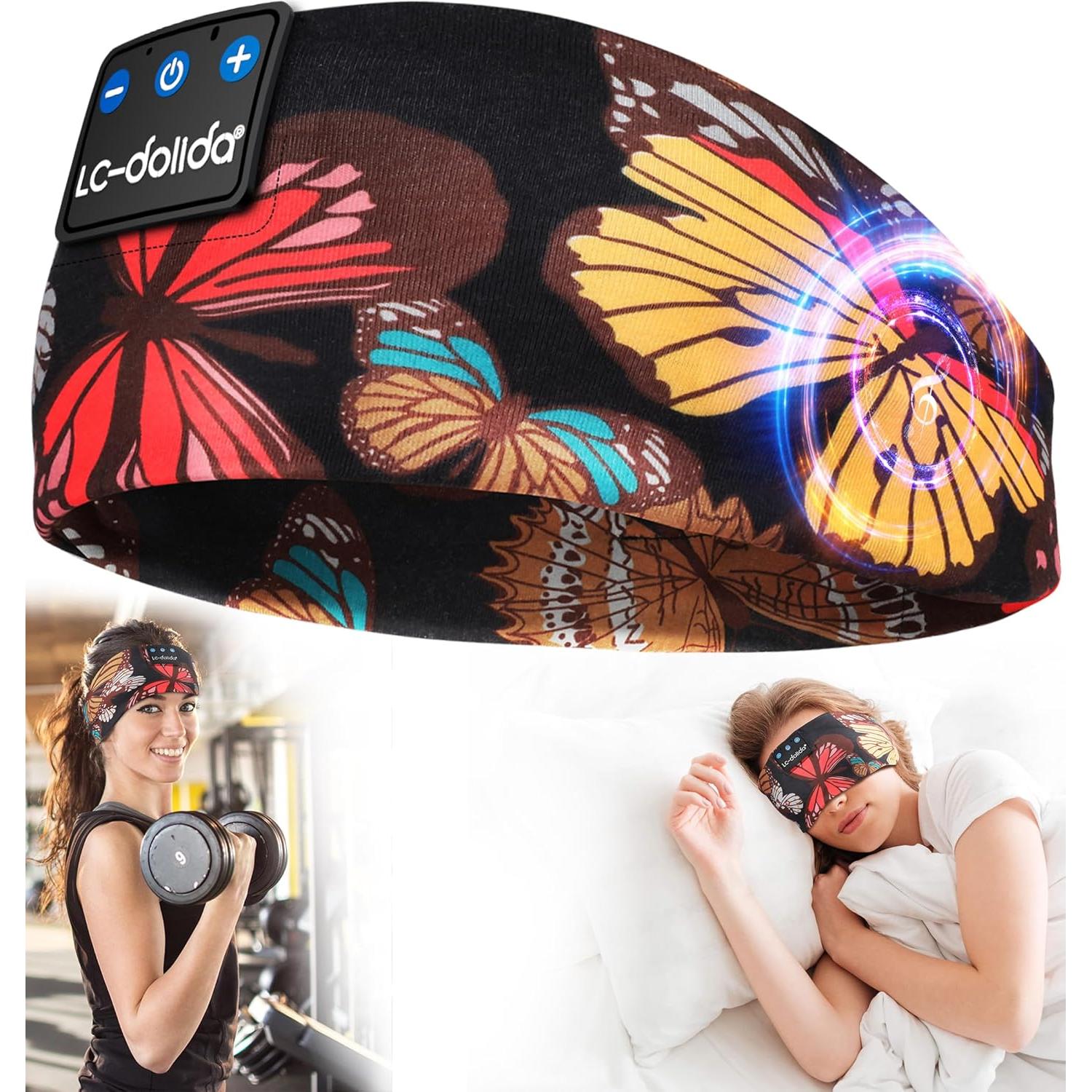 Máscara de Sueño de Seda LC-dolida con Auriculares Bluetooth 5.4