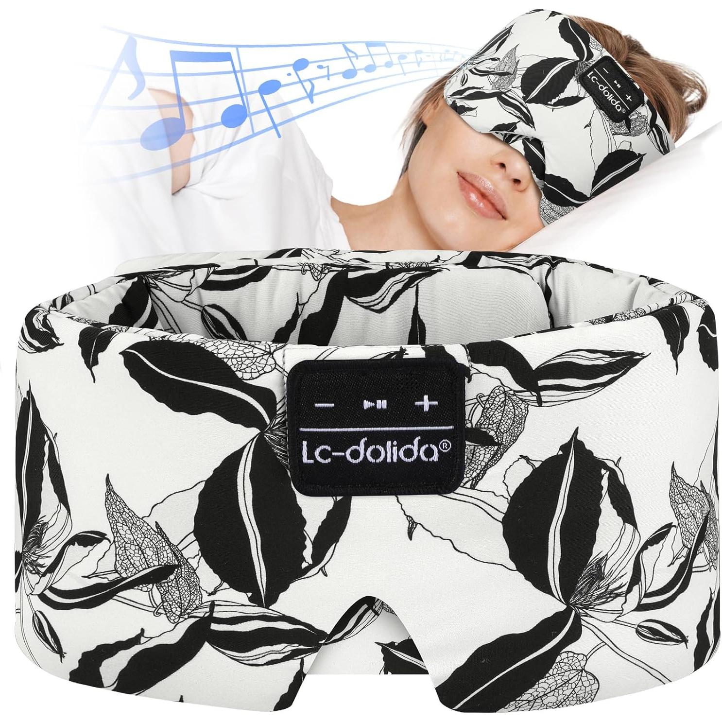 Máscara de Sueño de Seda LC-dolida con Auriculares Bluetooth