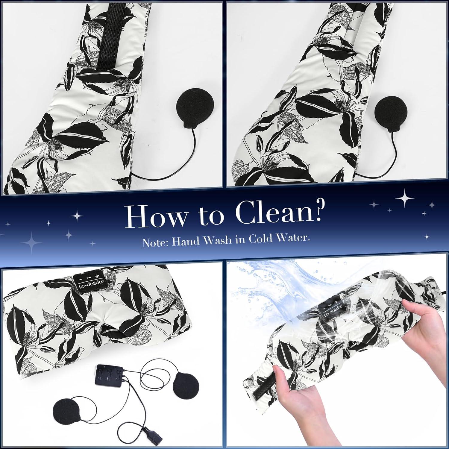 Máscara de Sueño de Seda LC-dolida con Auriculares Bluetooth