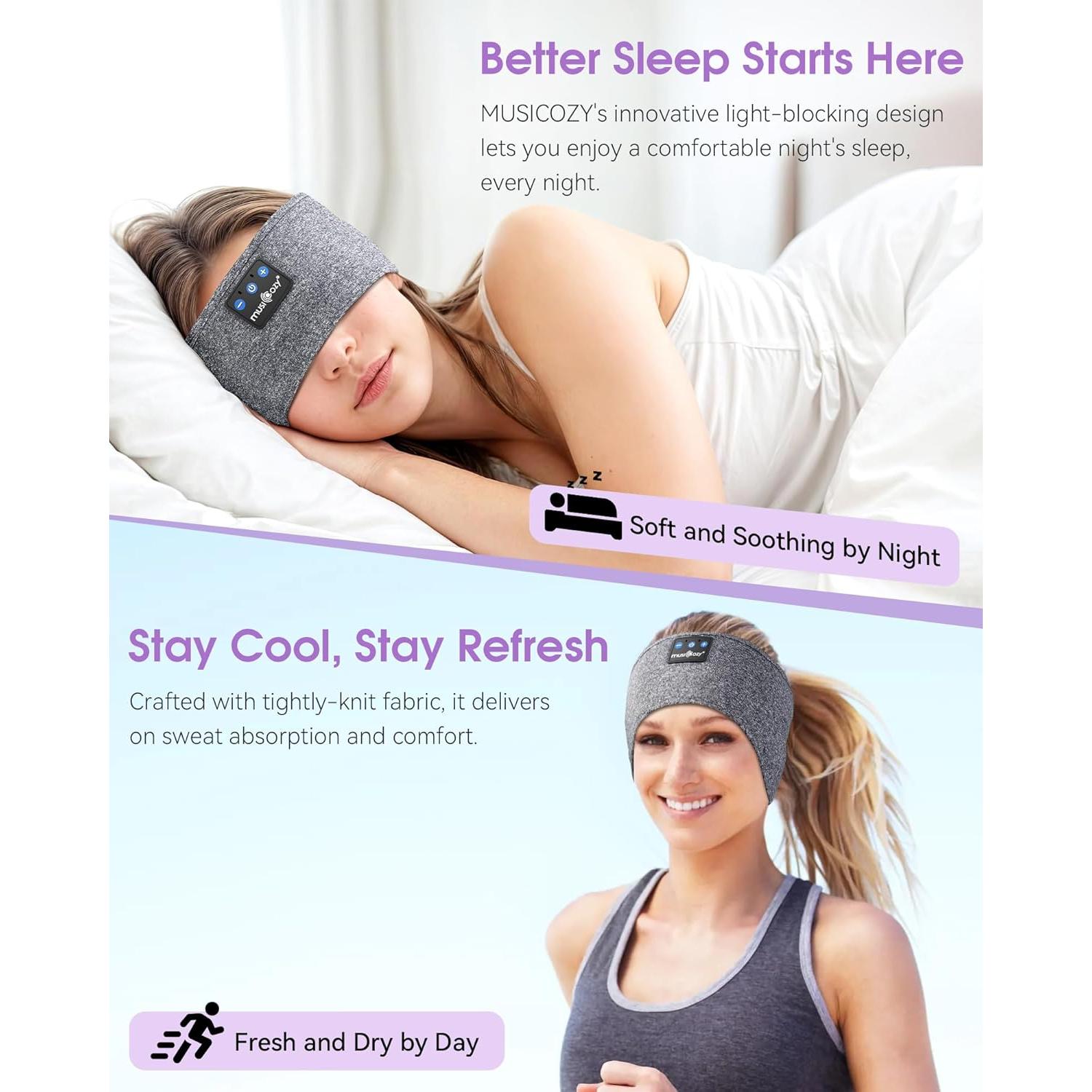 Auriculares Bluetooth MUSICOZY Banda Deportiva 5.4 HD Lavable