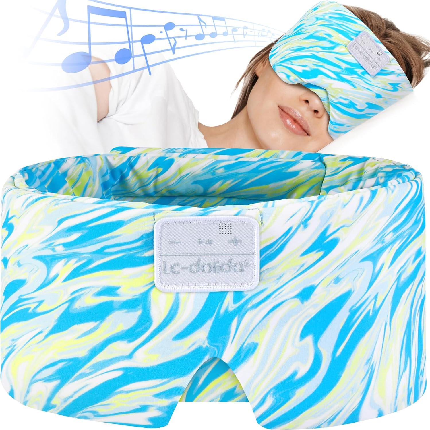 Máscara de Sueño de Seda LC-dolida con Auriculares Bluetooth 5.4