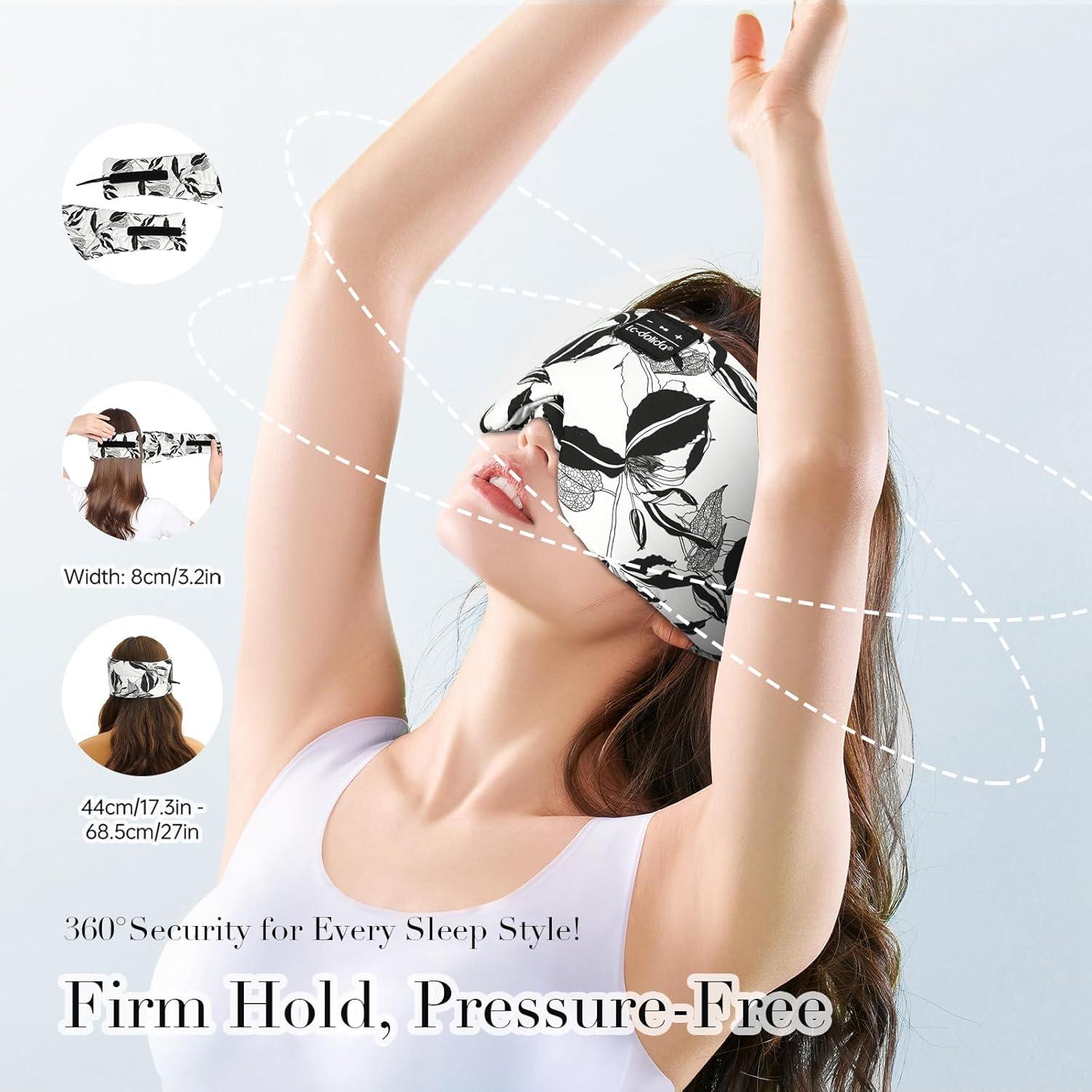 Máscara de Sueño de Seda LC-dolida con Auriculares Bluetooth 5.4