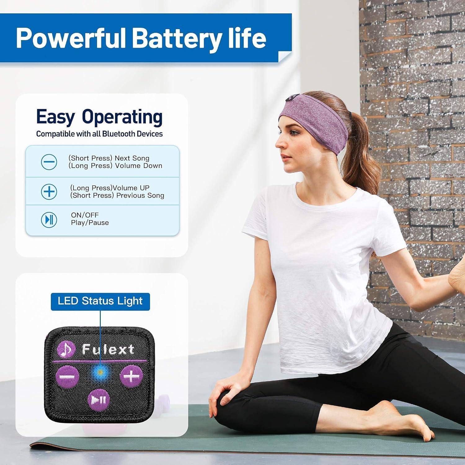 Auriculares para dormir Bluetooth Perytong, diadema deportiva 2 en 1