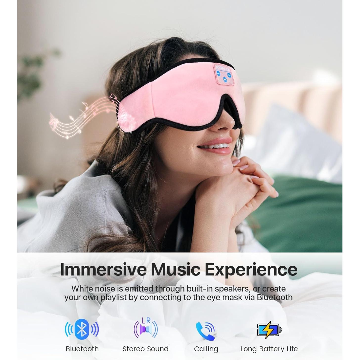 Auriculares para dormir Boodlab Bluetooth 3D Rosa Inalámbricos