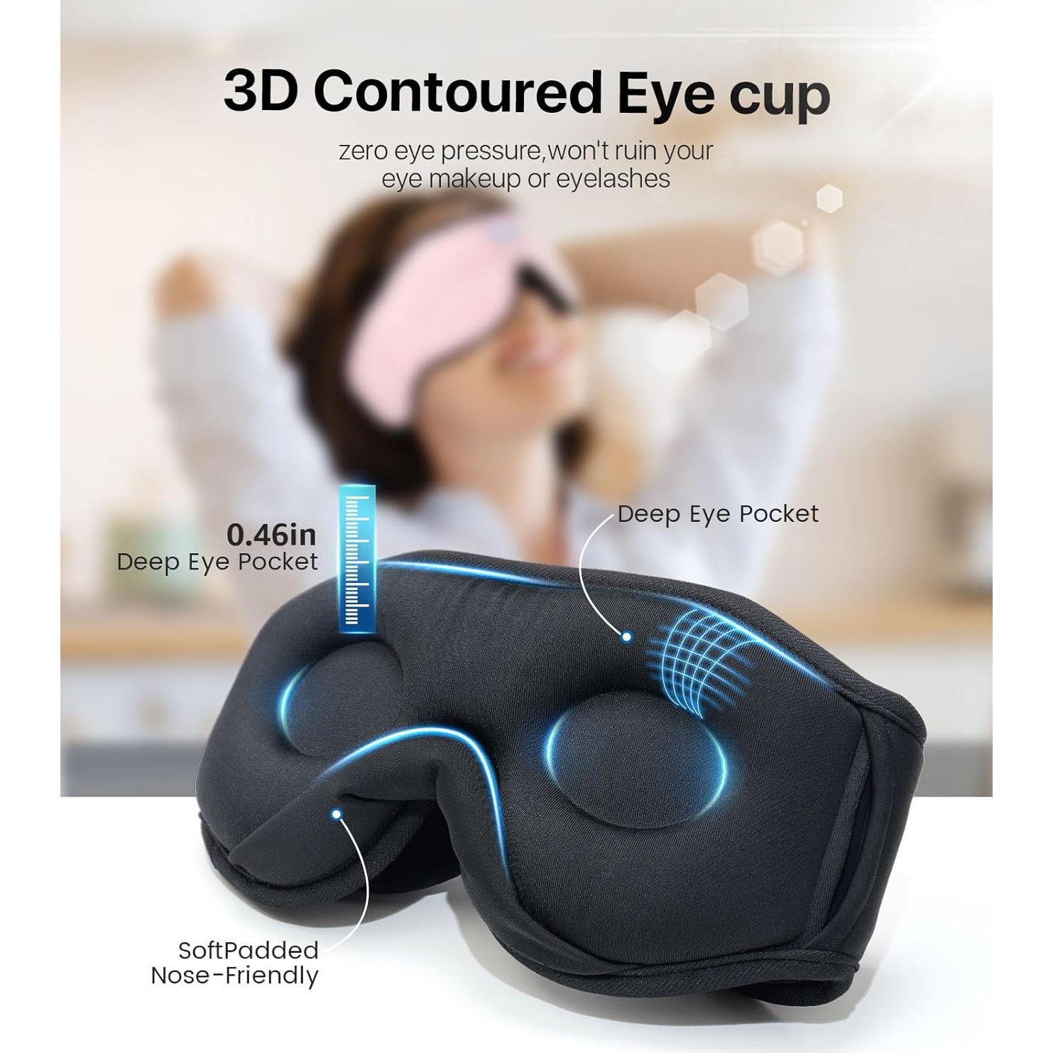 Auriculares para dormir Boodlab Bluetooth 3D Rosa Inalámbricos