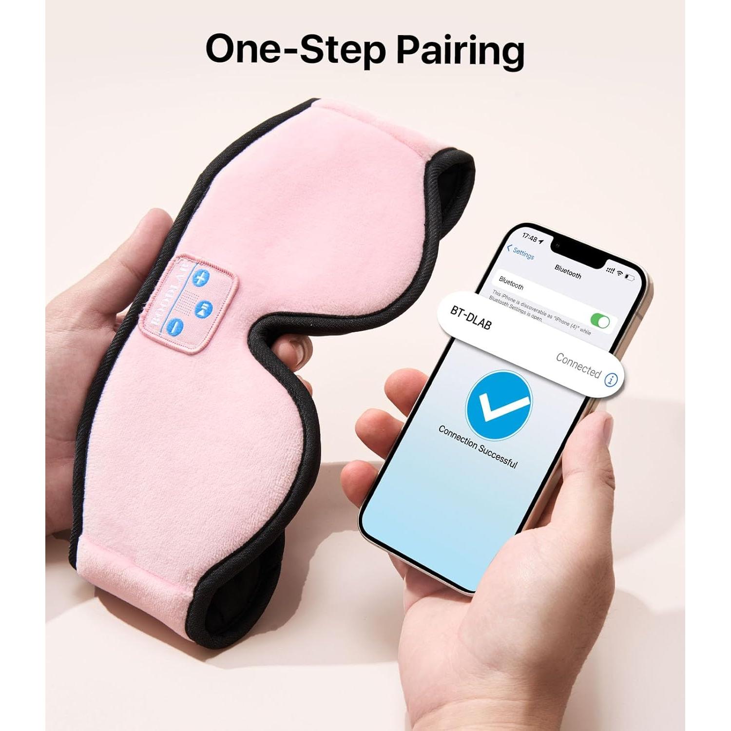 Auriculares para dormir Boodlab Bluetooth 3D Rosa Inalámbricos
