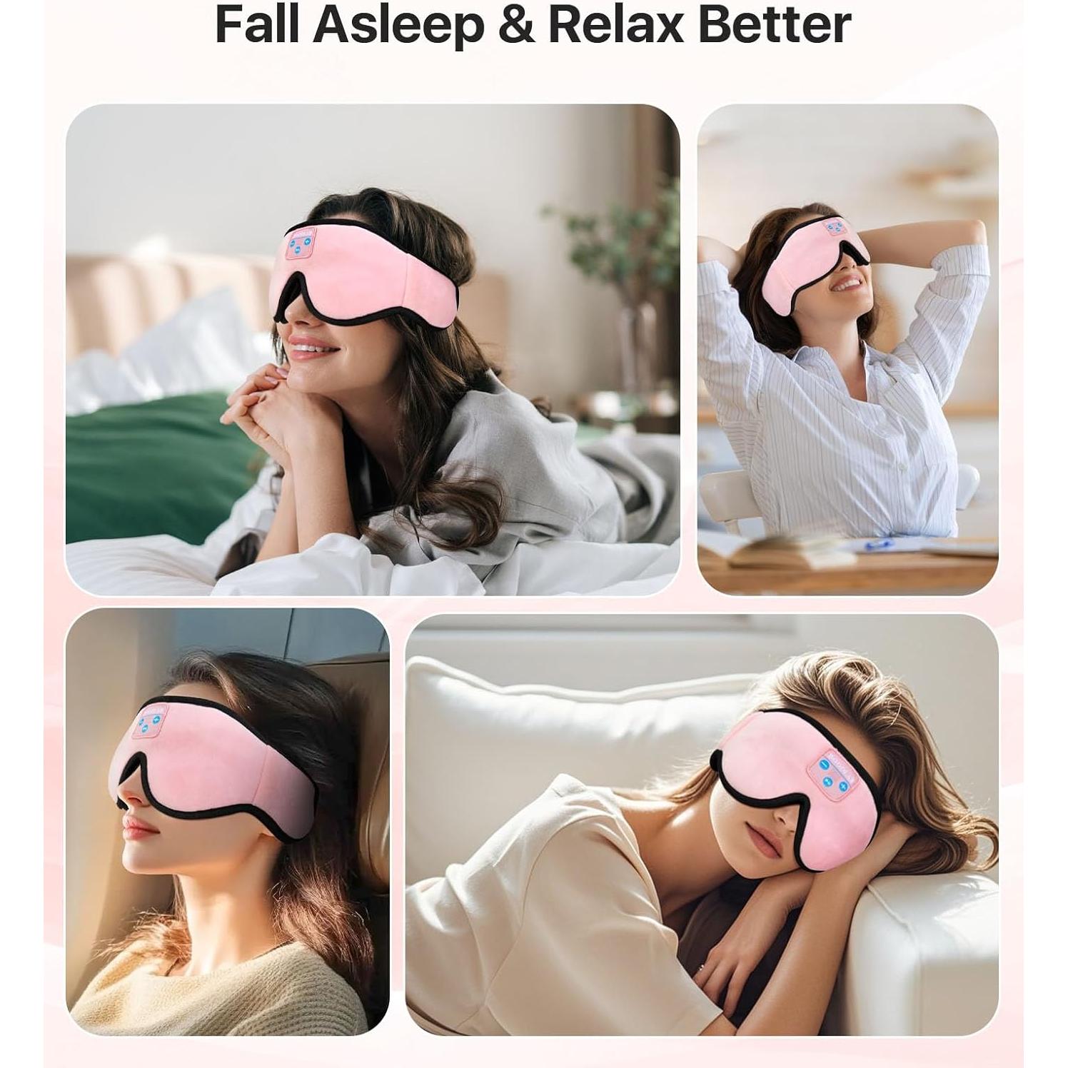 Auriculares para dormir Boodlab Bluetooth 3D Rosa Inalámbricos