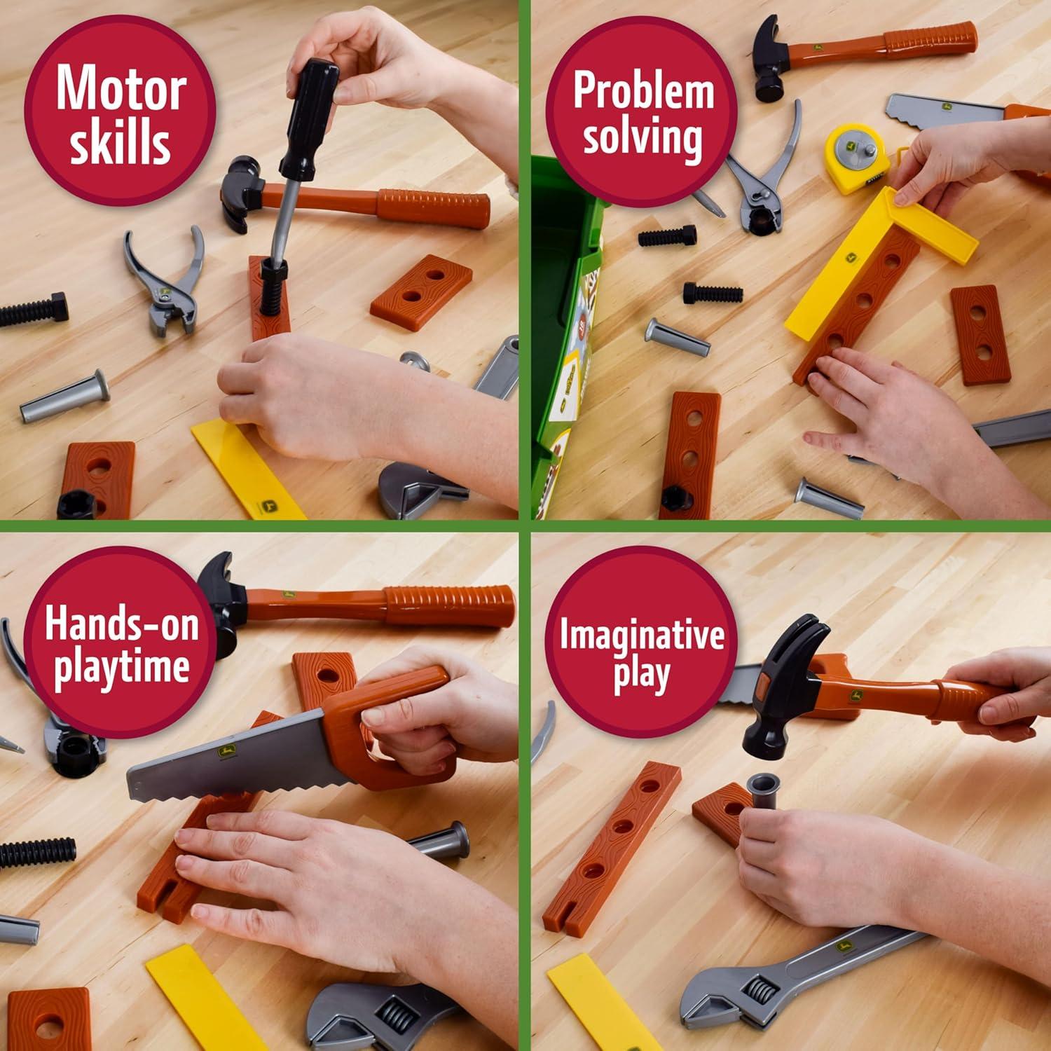 Juego de Herramientas John Deere 18 Piezas para Niños