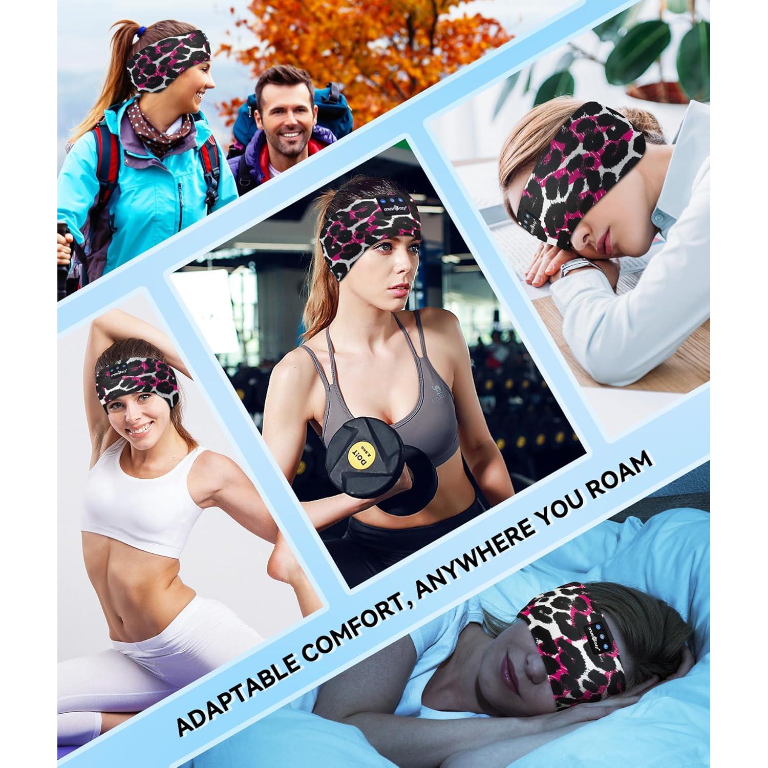 Auriculares Bluetooth 5.2 MUSICOZY Banda de Cabeza Deportiva