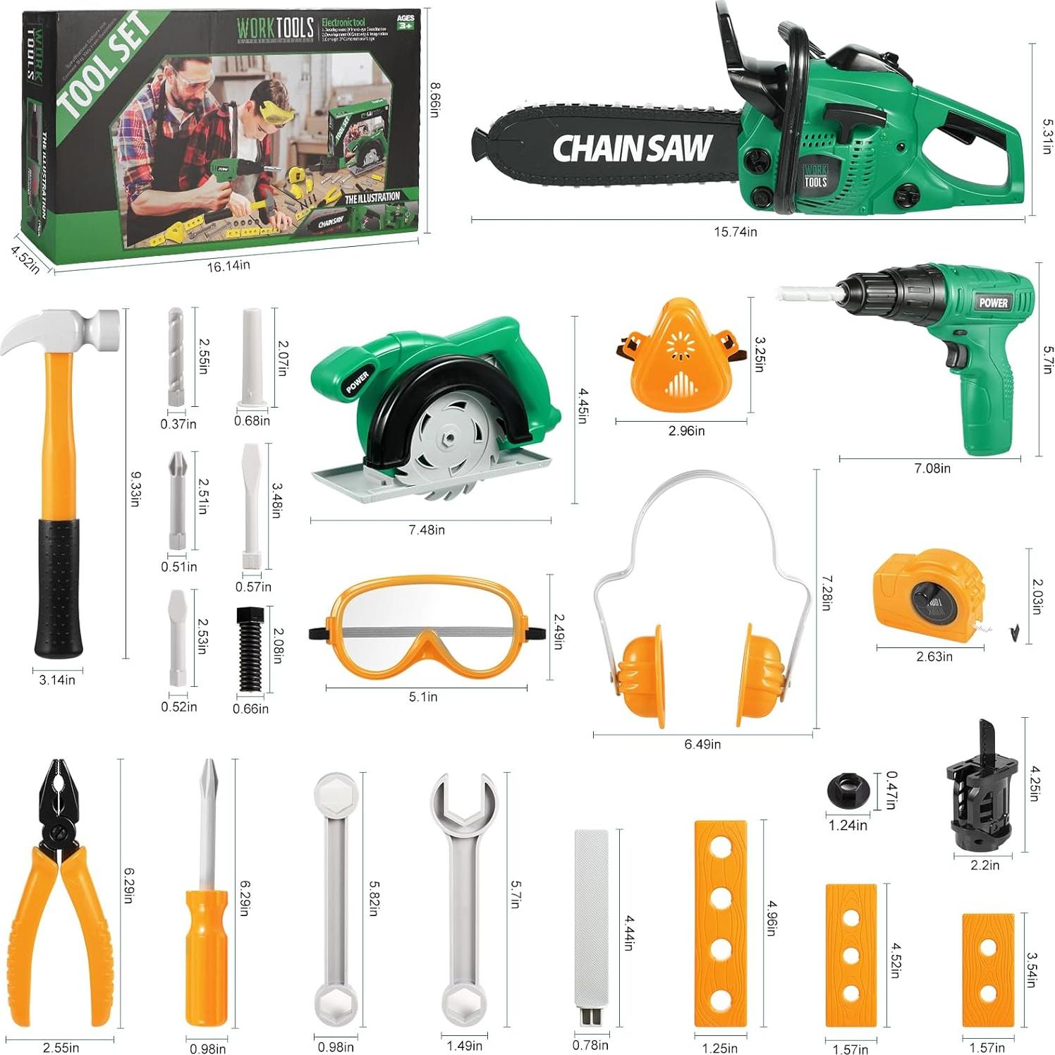 Juego de Herramientas Vextronic 36 Piezas para Niños