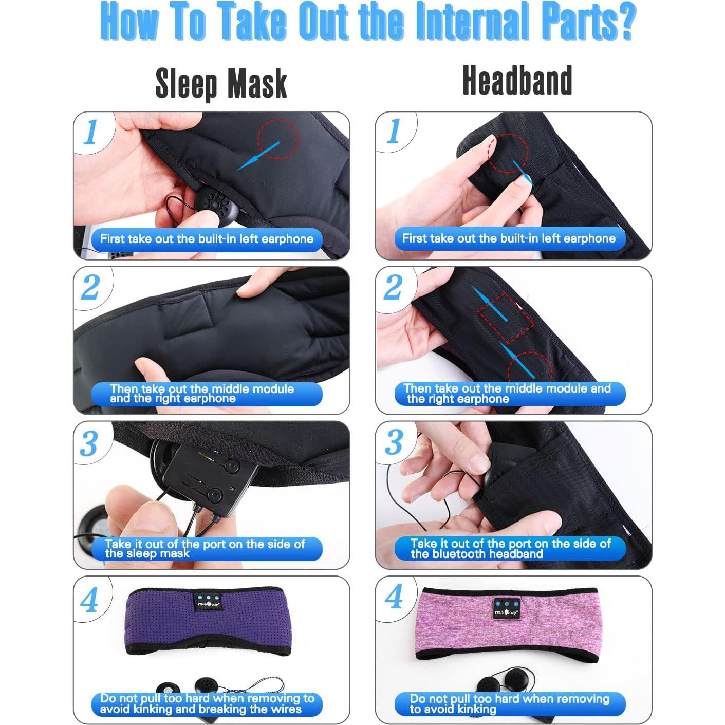 Auriculares Inalámbricos MUSICOZY Bluetooth 5.4 para Dormir