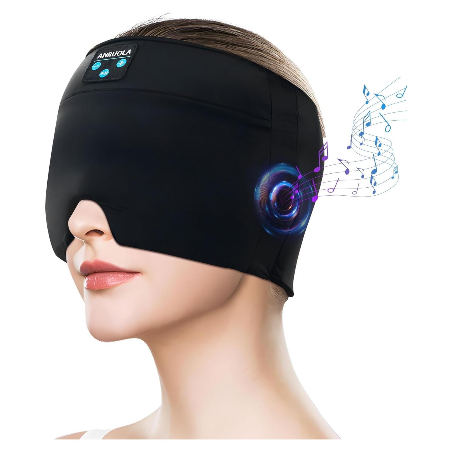 Gorro Alivio Migraña ANRUOLA con Auriculares Bluetooth 21.8x16cm