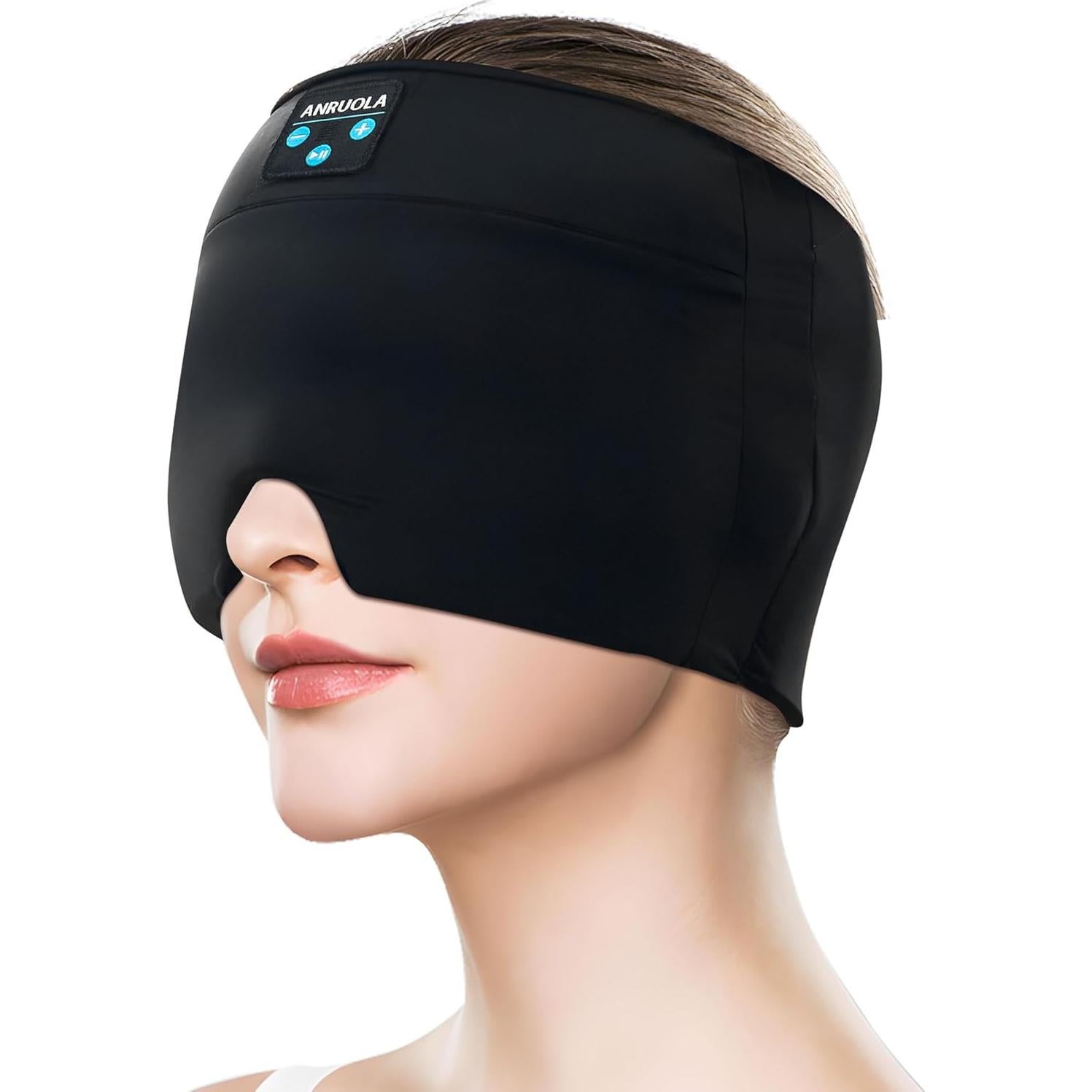 Gorro Alivio Migraña ANRUOLA con Auriculares Bluetooth 21.8x16cm