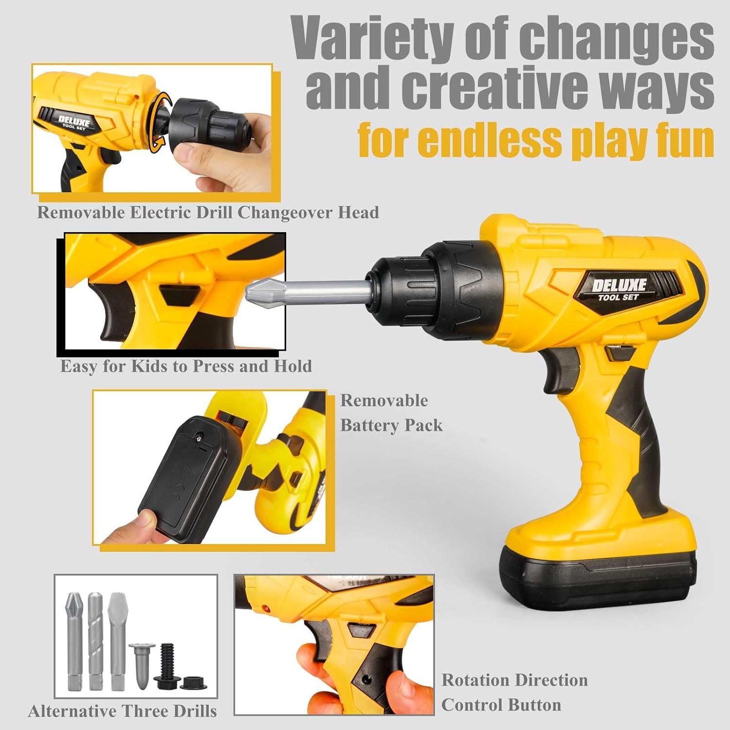 Juego de herramientas para niños 48 piezas Zealous con taladro