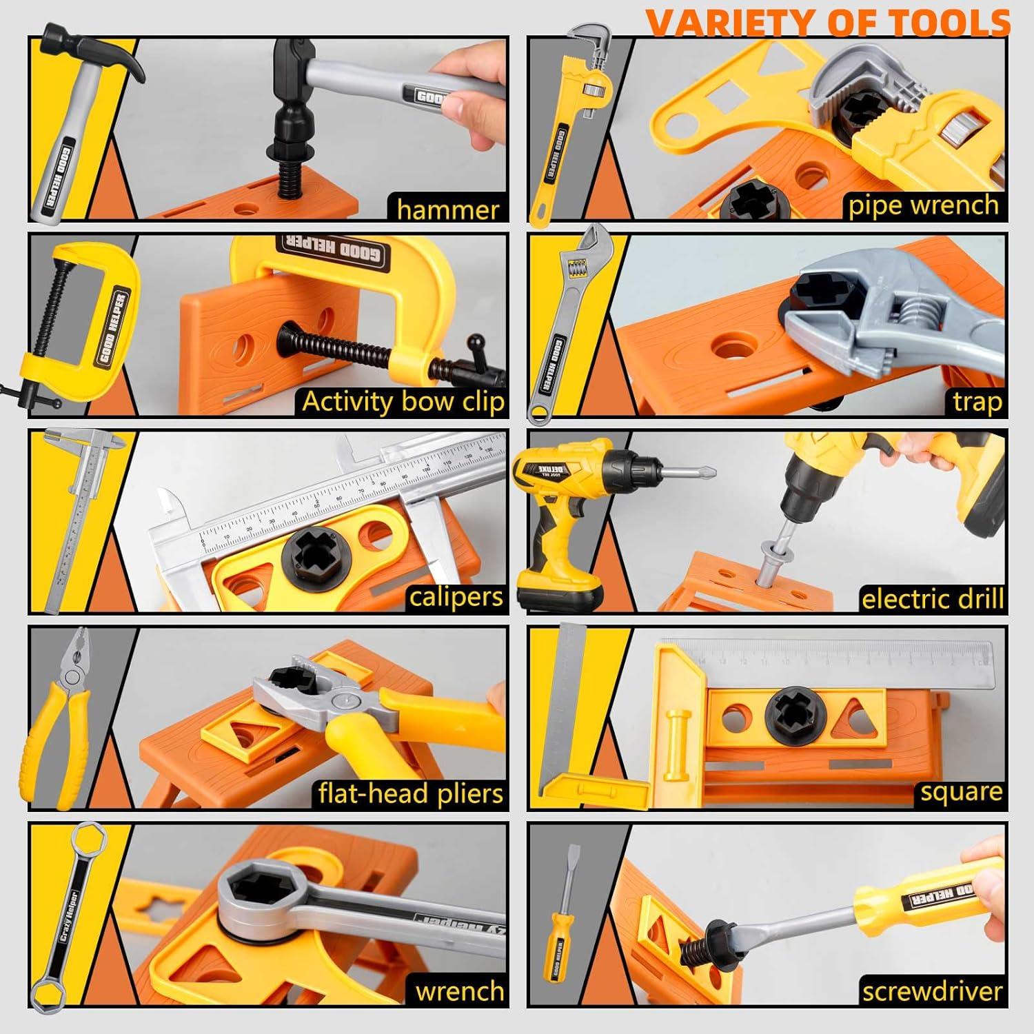 Juego de herramientas para niños 48 piezas Zealous con taladro