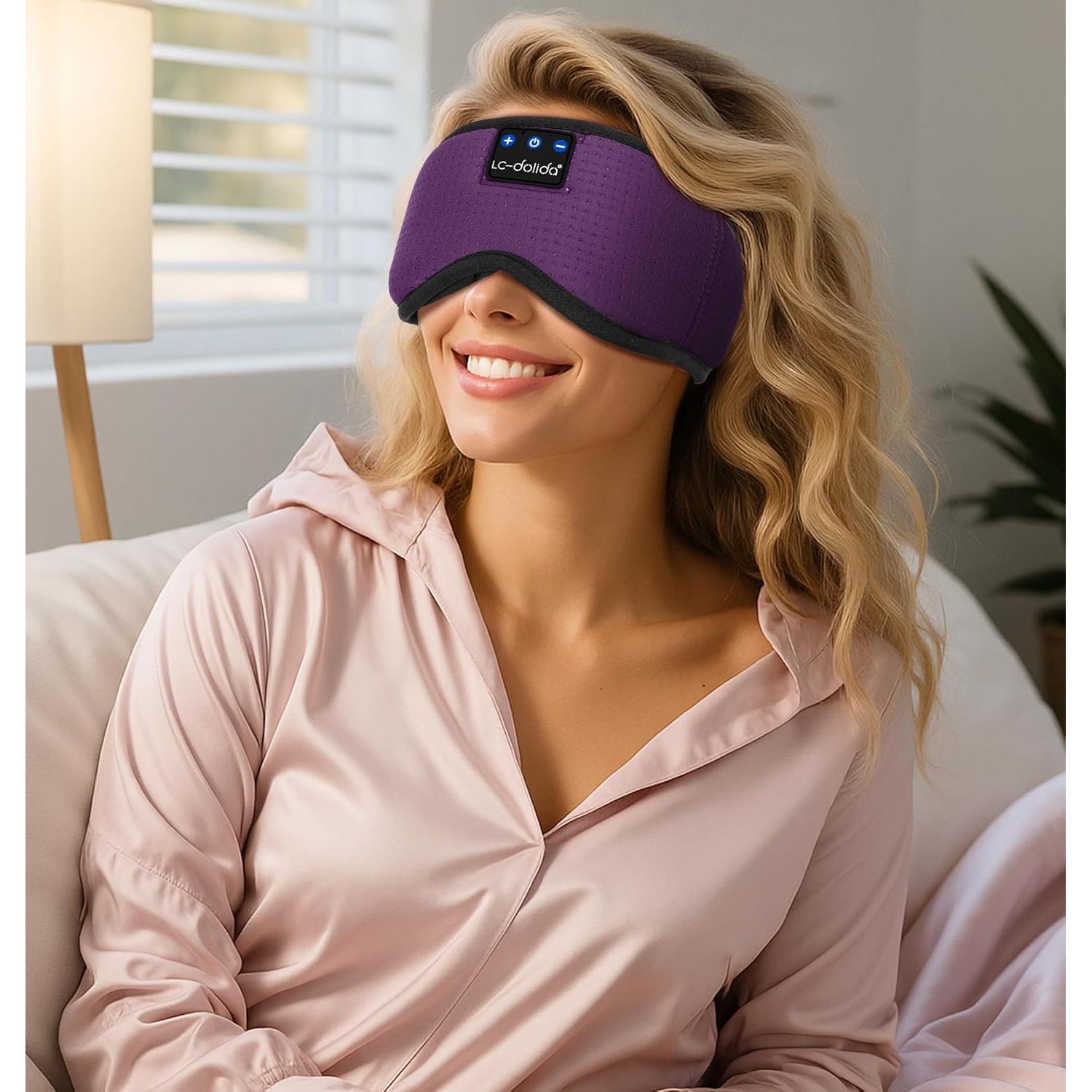 Máscara de Sueño Bluetooth 3D Algodón de Bambú LC-dolida