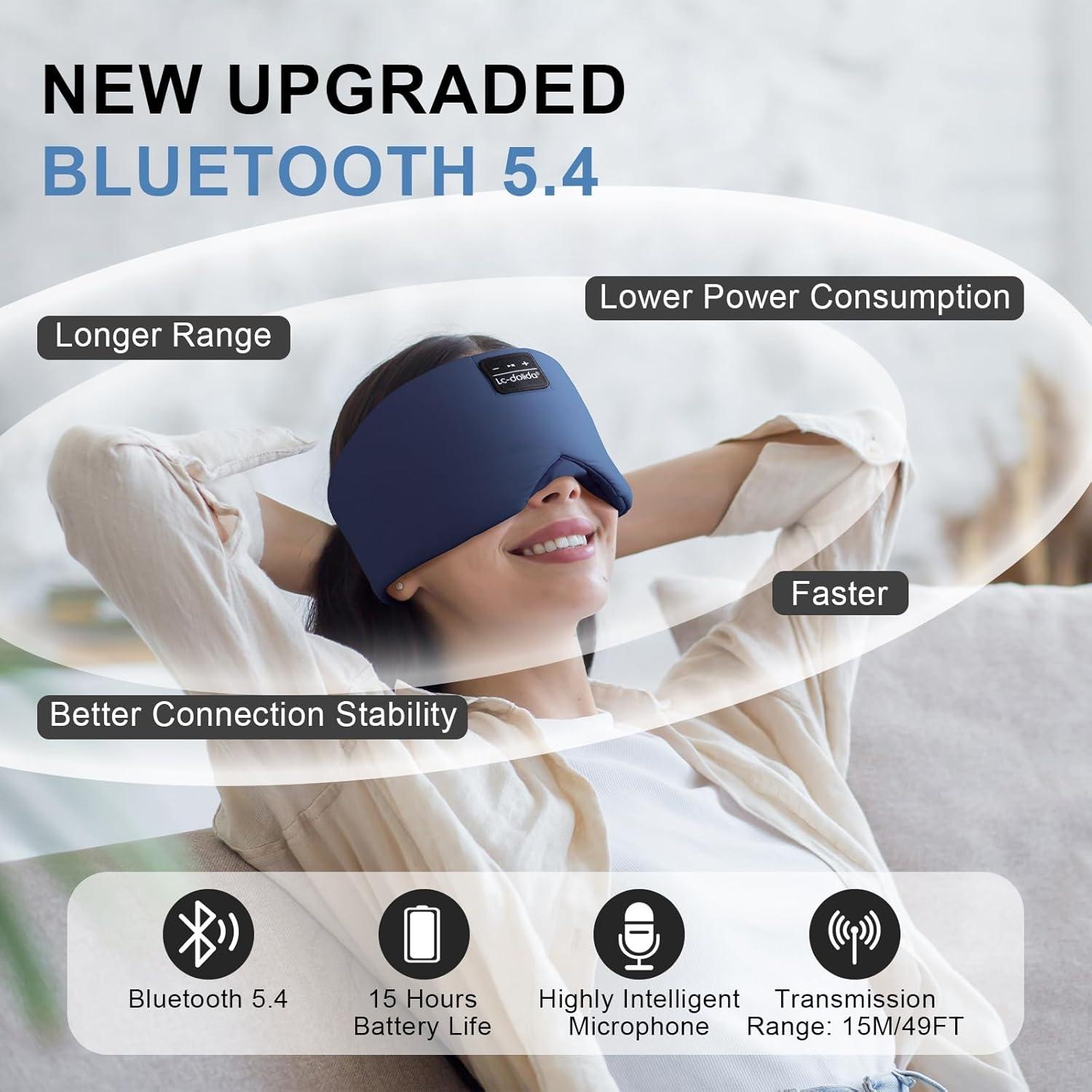 Máscara de Sueño Bluetooth 5.4 LC-dolida con Auriculares