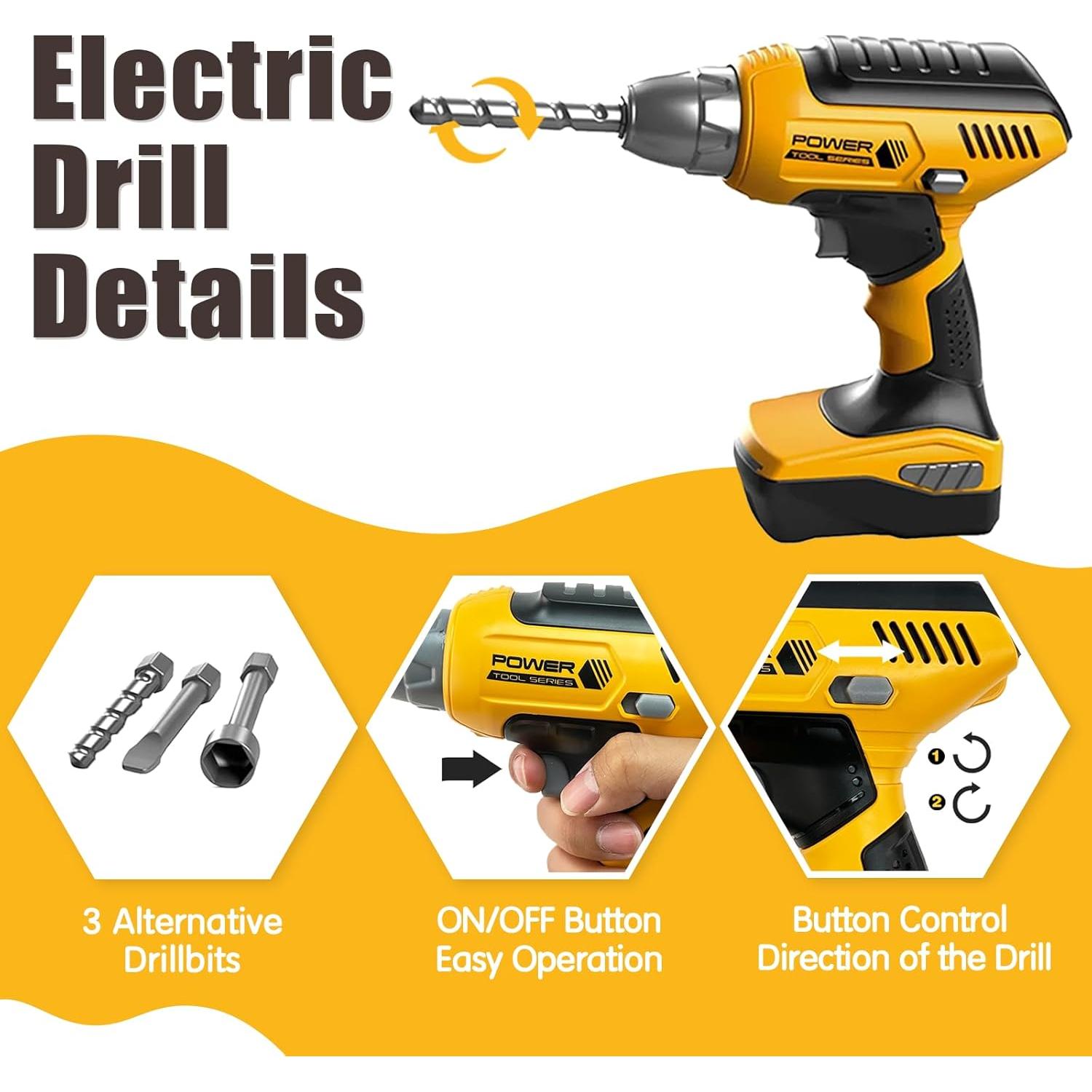 Kit de Herramientas de Construcción Playhiland para Niños 3-8 Años