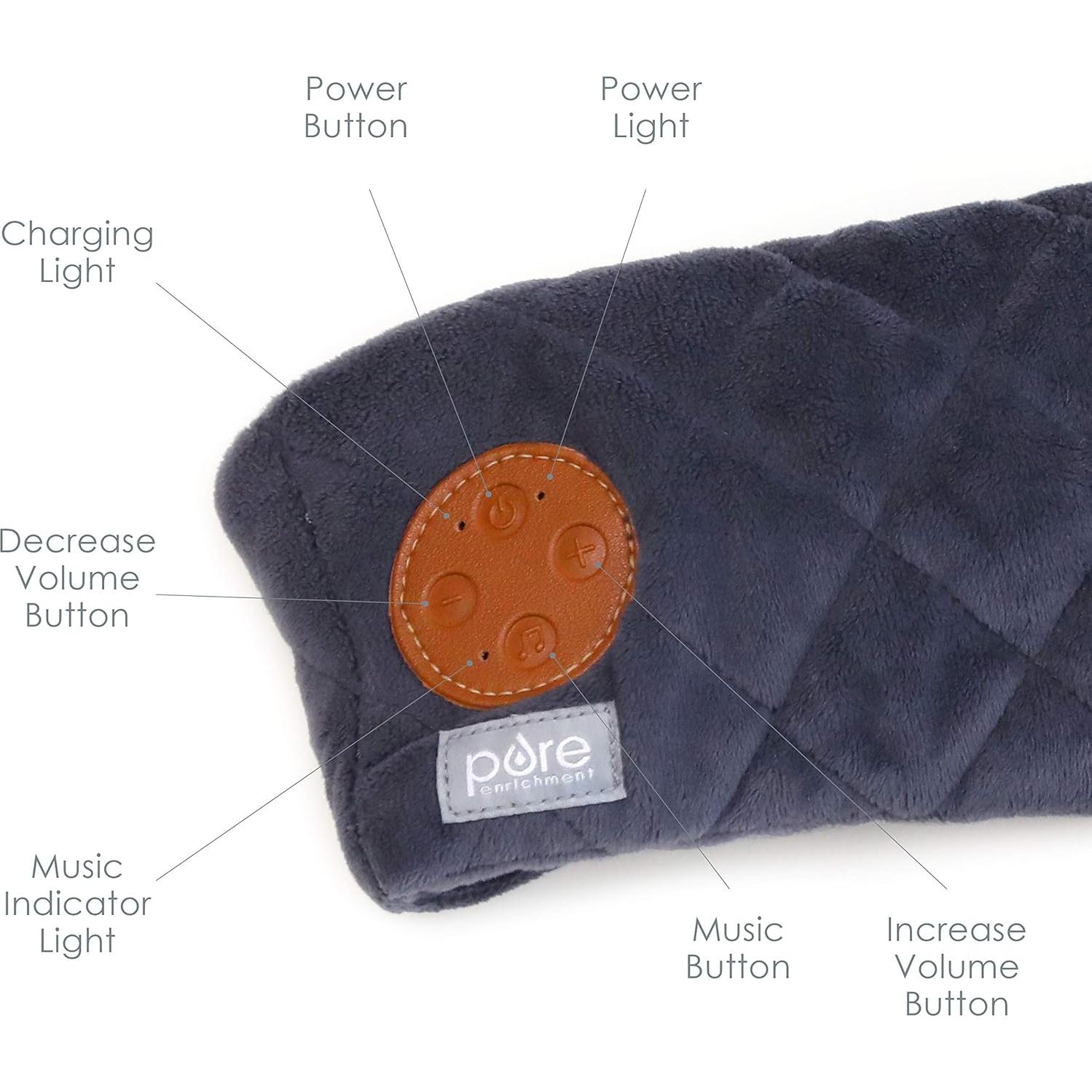 Máscara de Ojos Bluetooth Pure Enrichment PESDEYE-G - Sonido Blanco