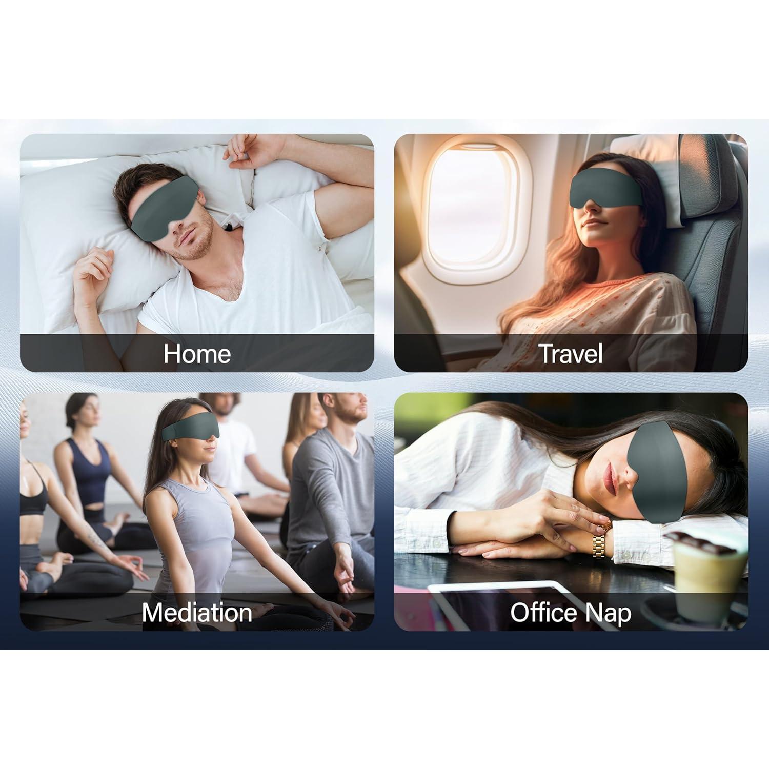 Máscara de Sueño Blackout 3D LC-dolida, Suave y Ajustable