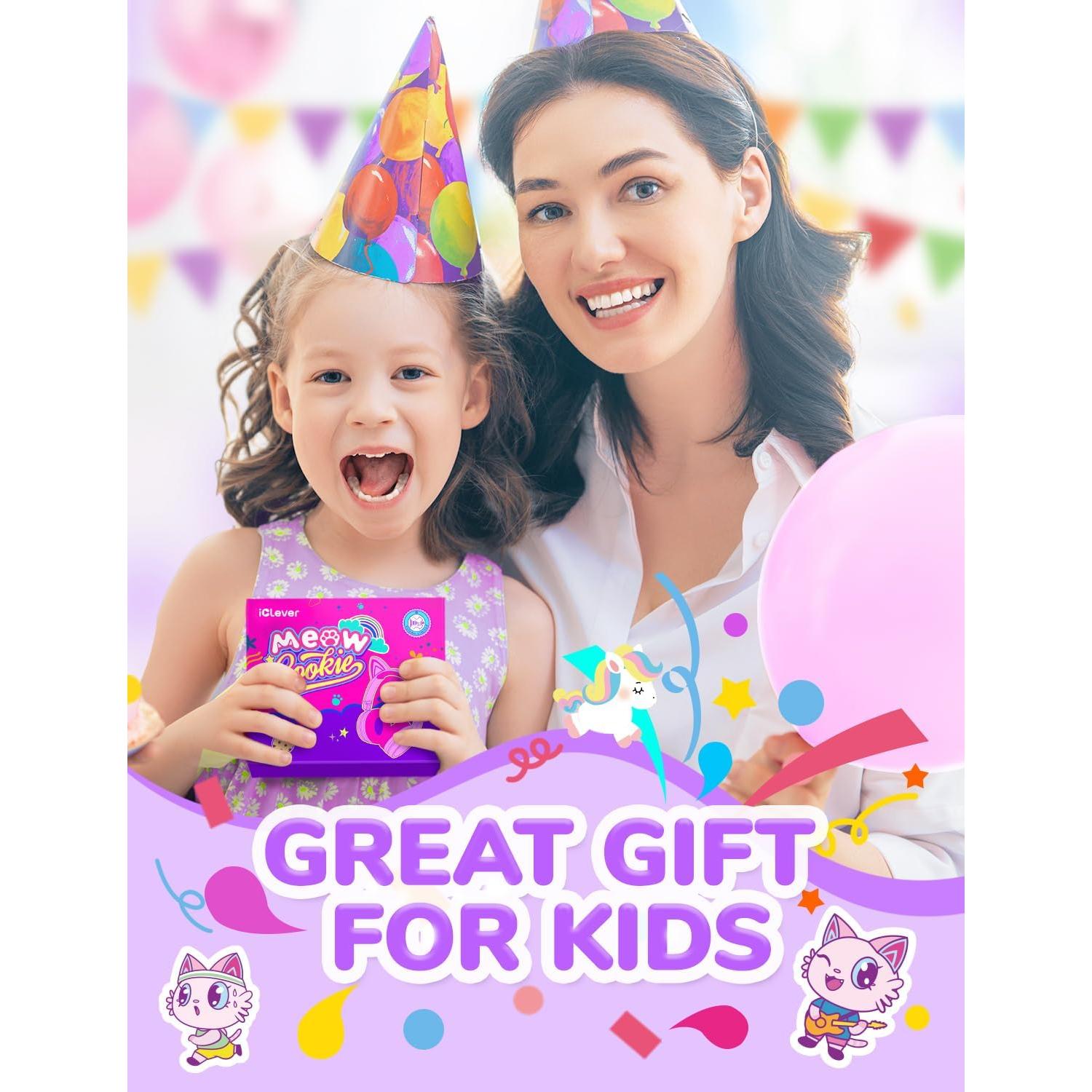 Auriculares Bluetooth iClever Galletas Maullido Niños 60H