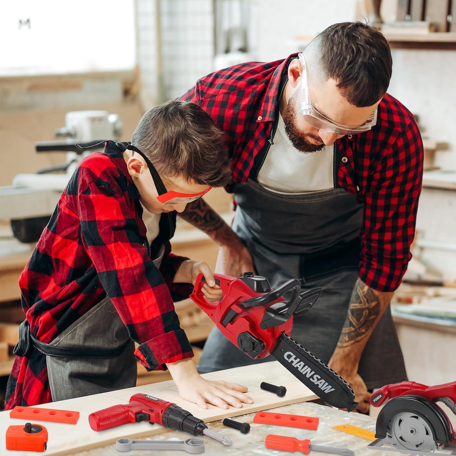 Juego de Herramientas Vextronic 36 PCS para Niños con Motocierra