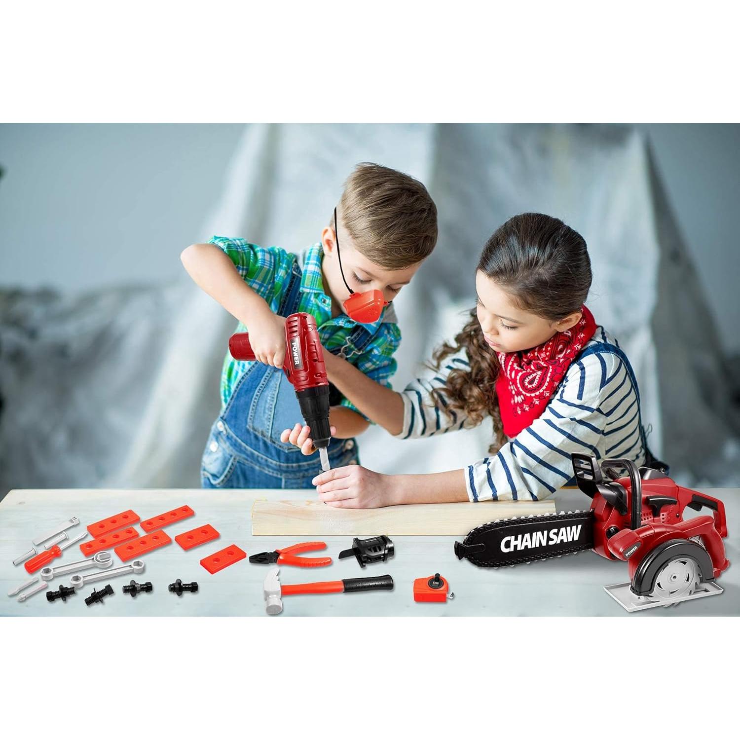 Juego de Herramientas Vextronic 36 PCS para Niños con Motocierra