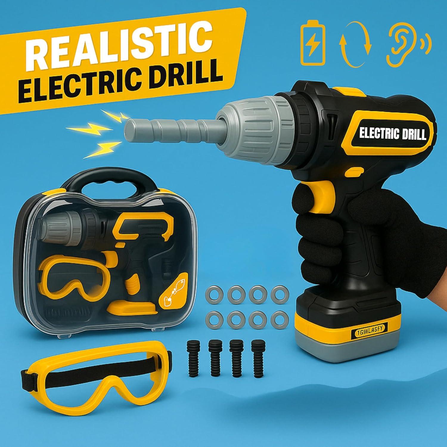 Juego de Herramientas para Niños TOMLEON con Maletín 0.68kg