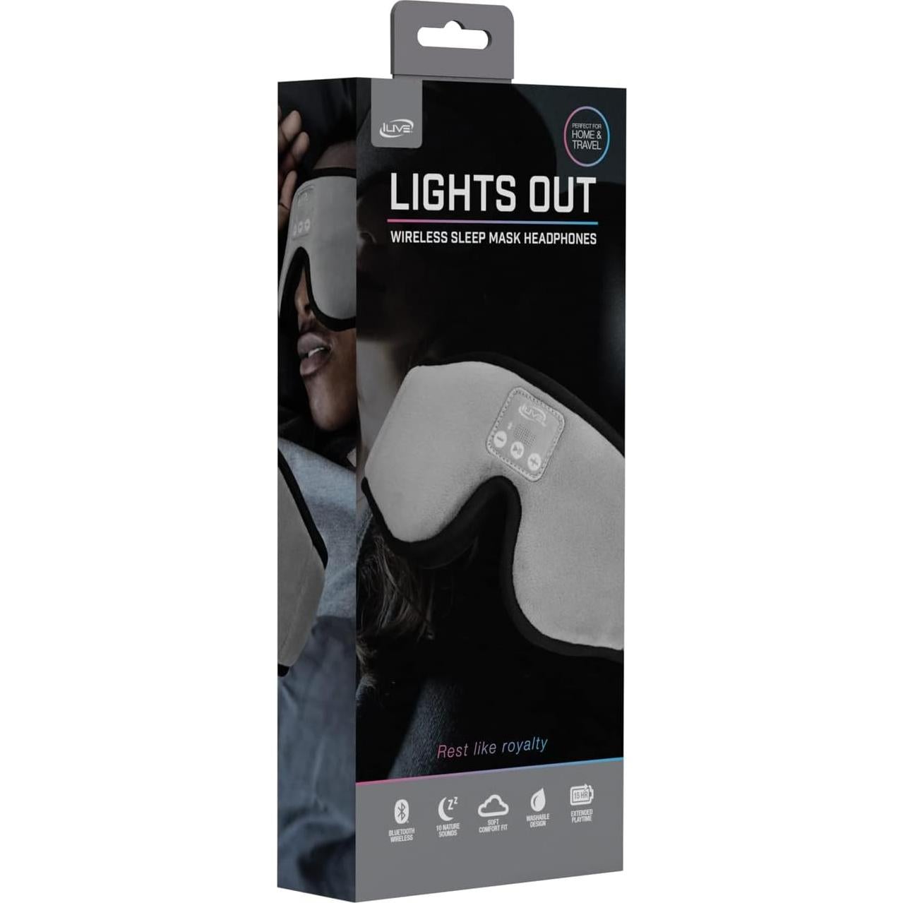 Máscara de Sueño Bluetooth iLive IAHB33G con Altavoces y Manos Libres