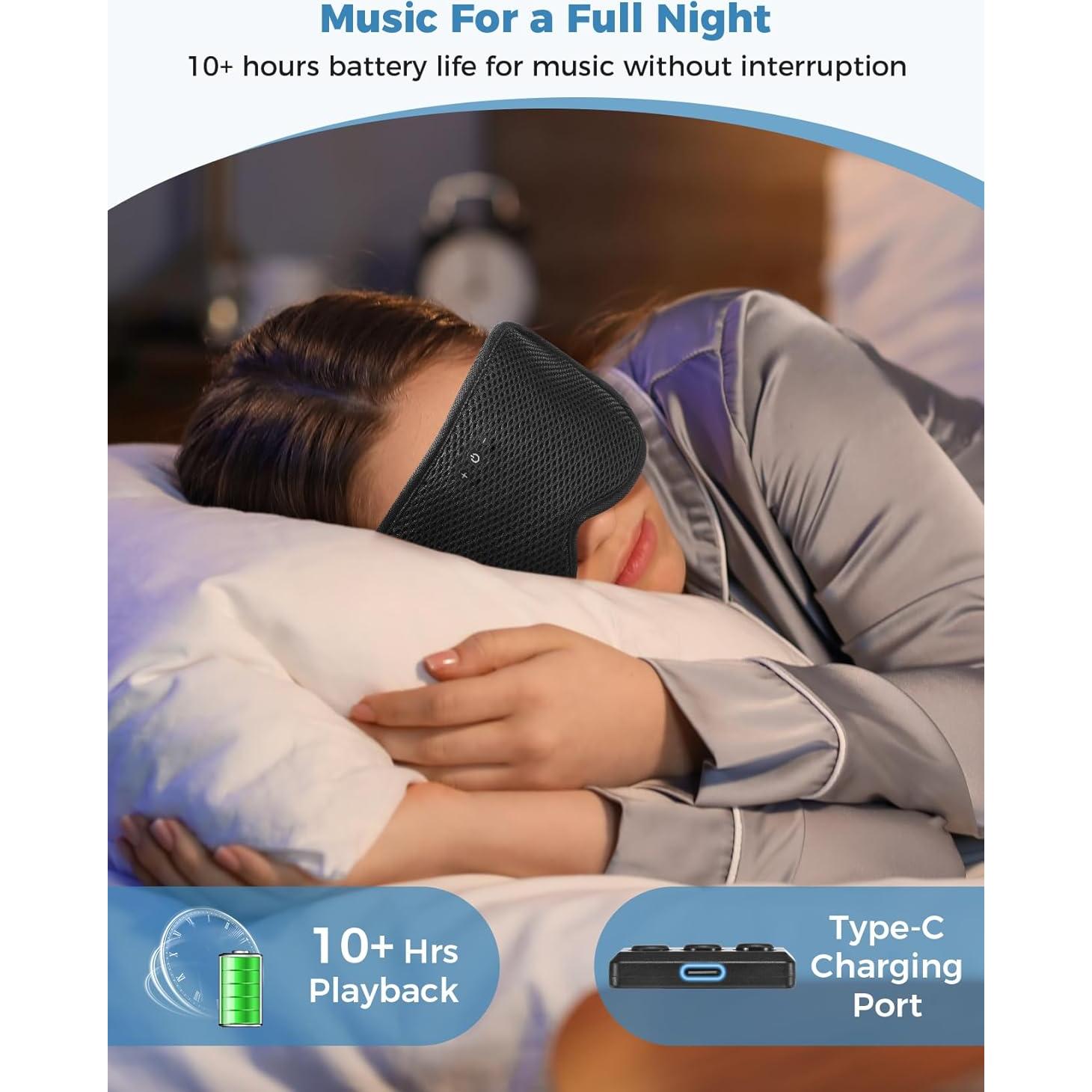 Máscara para dormir Bluetooth Mixiba 3D con altavoces