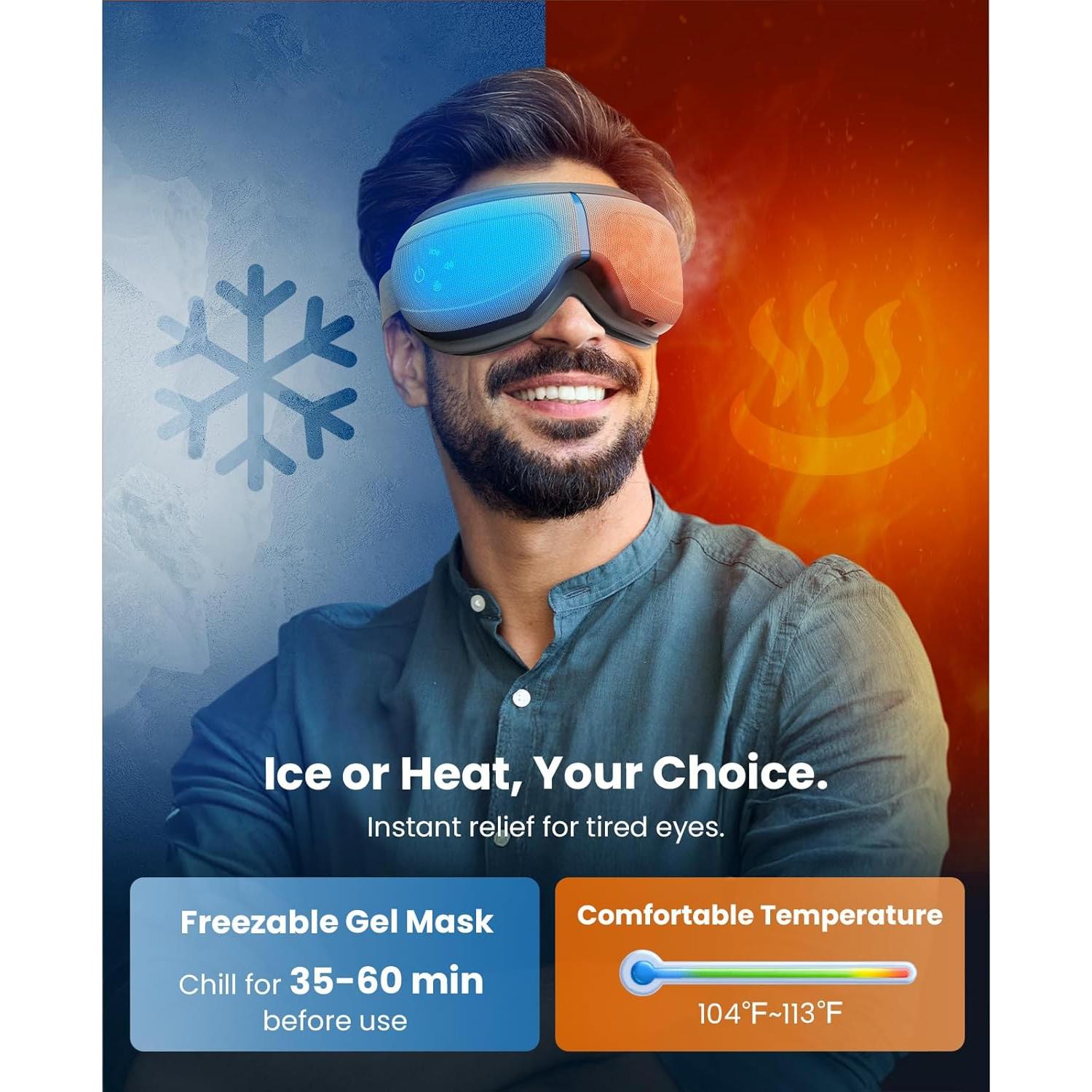 Masajeador de Ojos BOB Y BRAD EyeOasis 2 con Calor y Enfriamiento